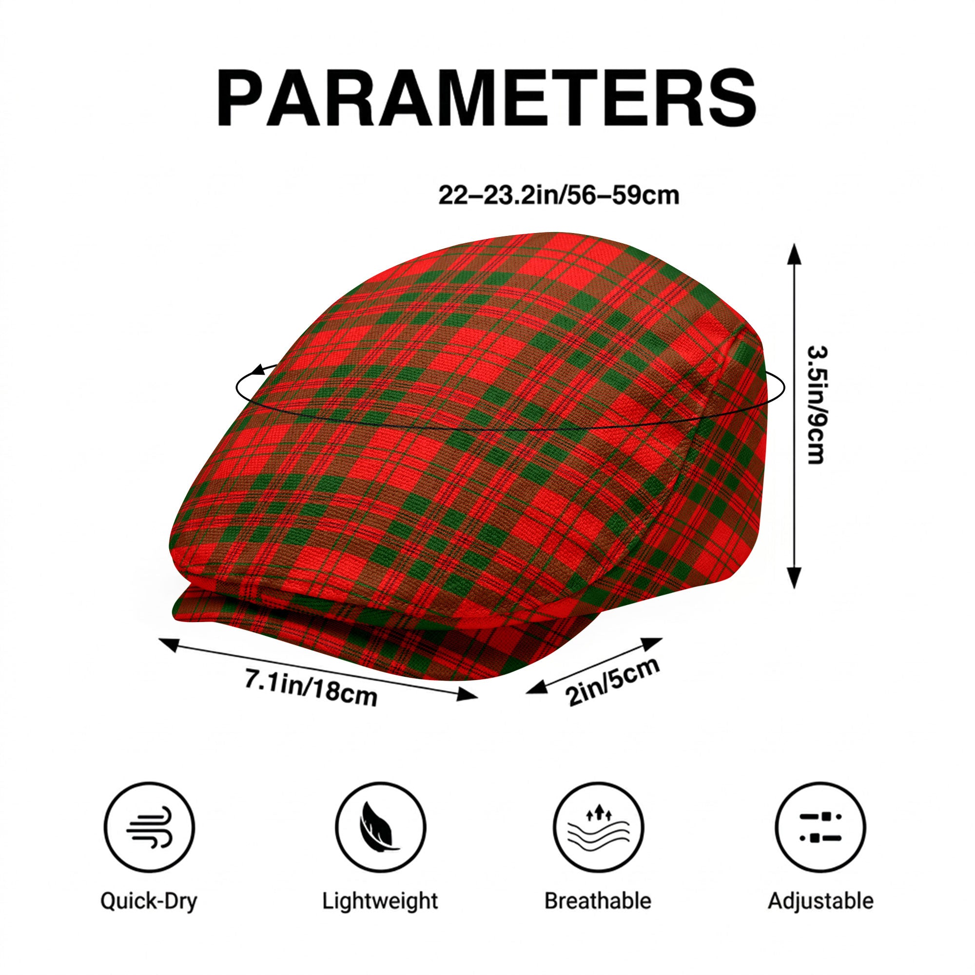 Livingstone Tartan Flat Caps
