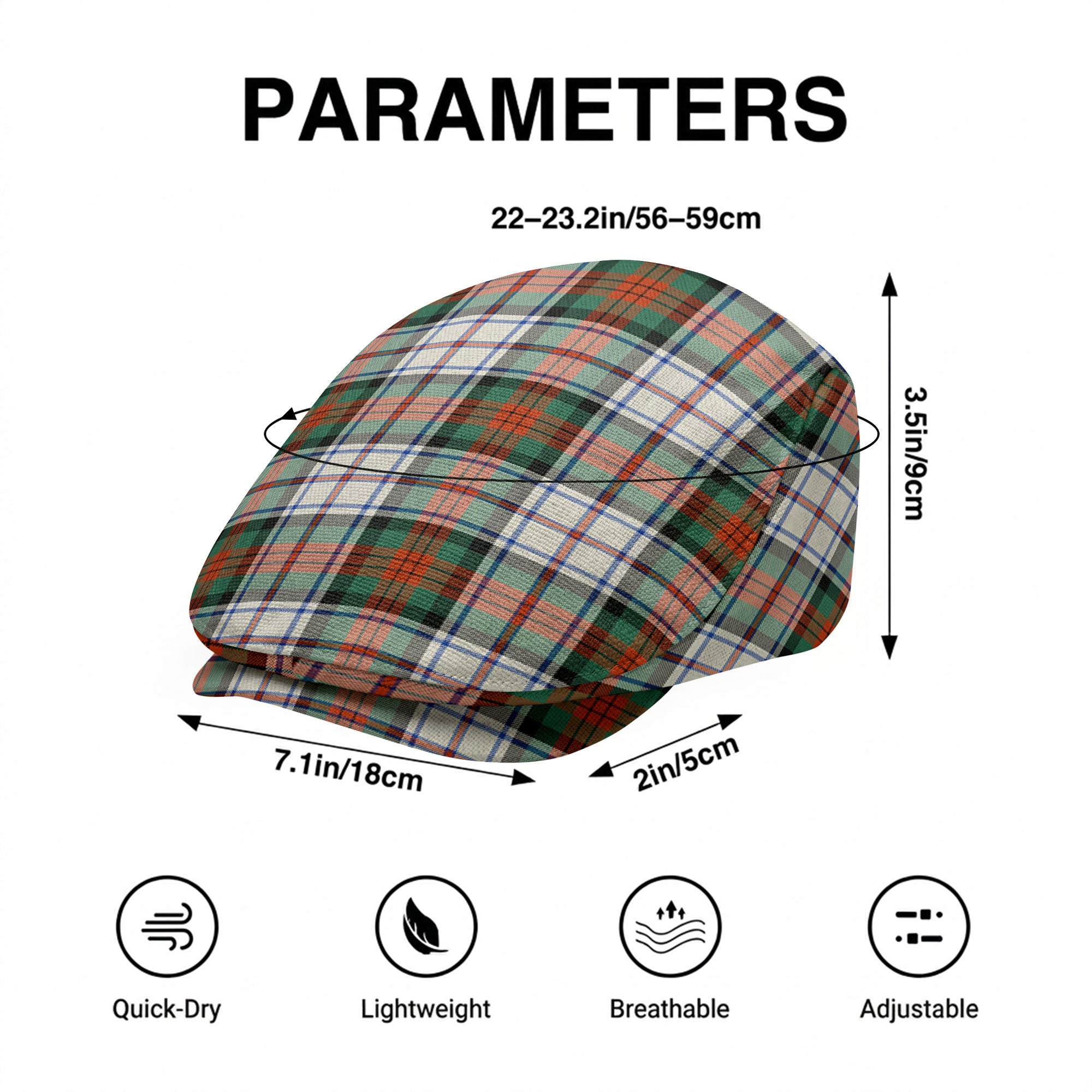 MacDuff Dress Ancient Tartan Flat Caps