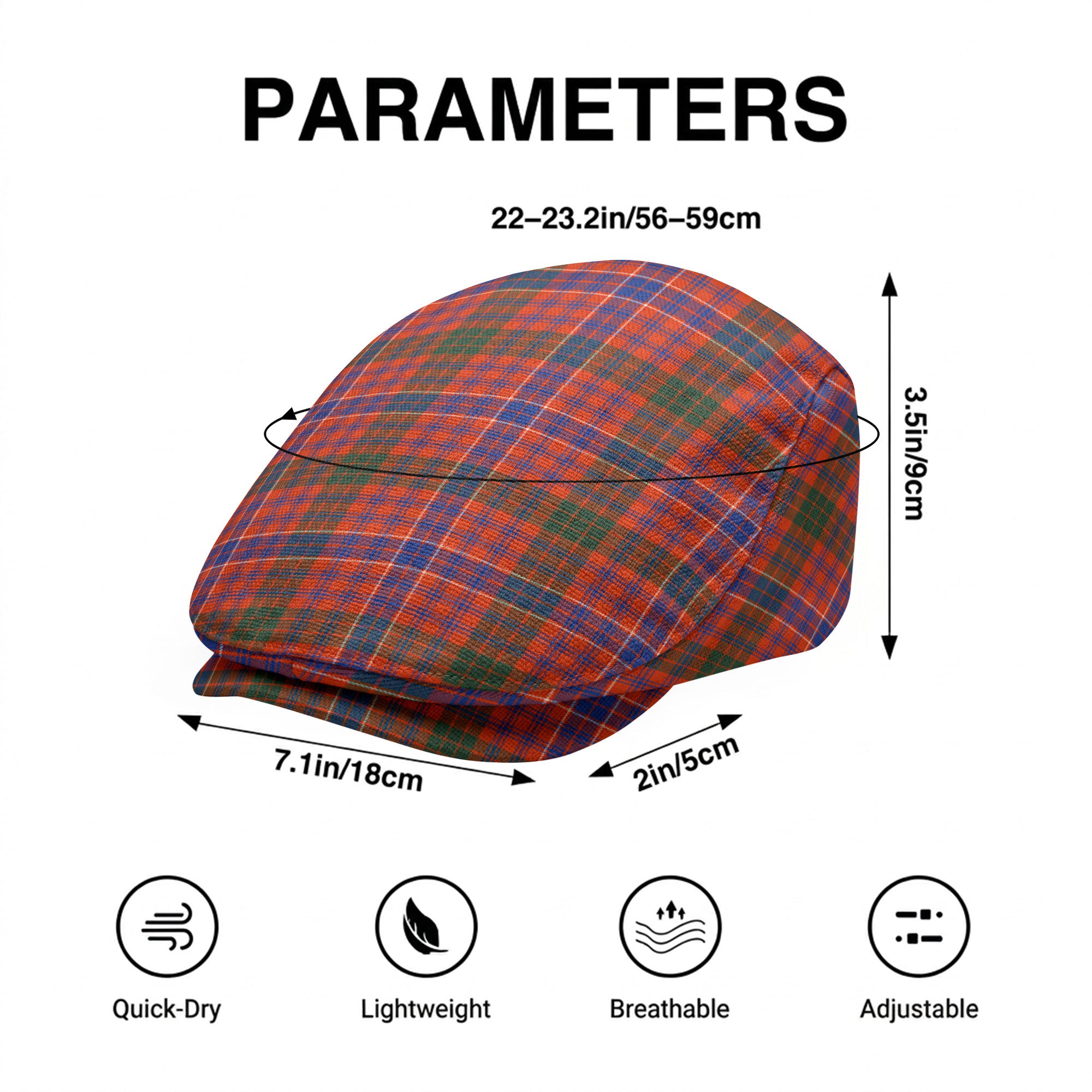 MacRae Ancient Tartan Flat Caps