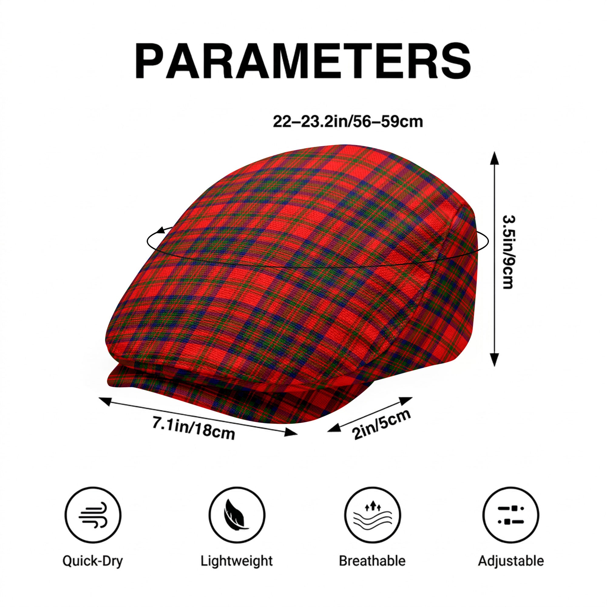 Matheson Modern Tartan Flat Caps