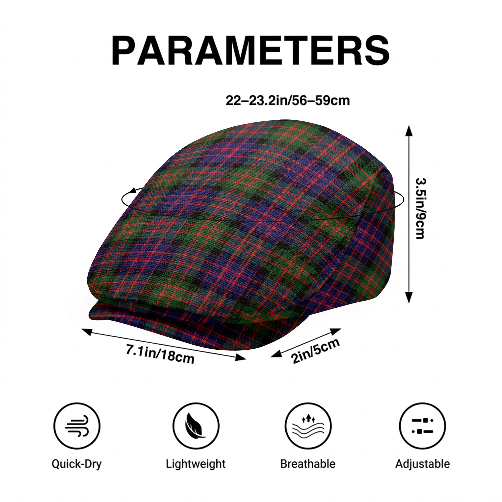 McDonnell of Glengarry Modern Tartan Flat Caps