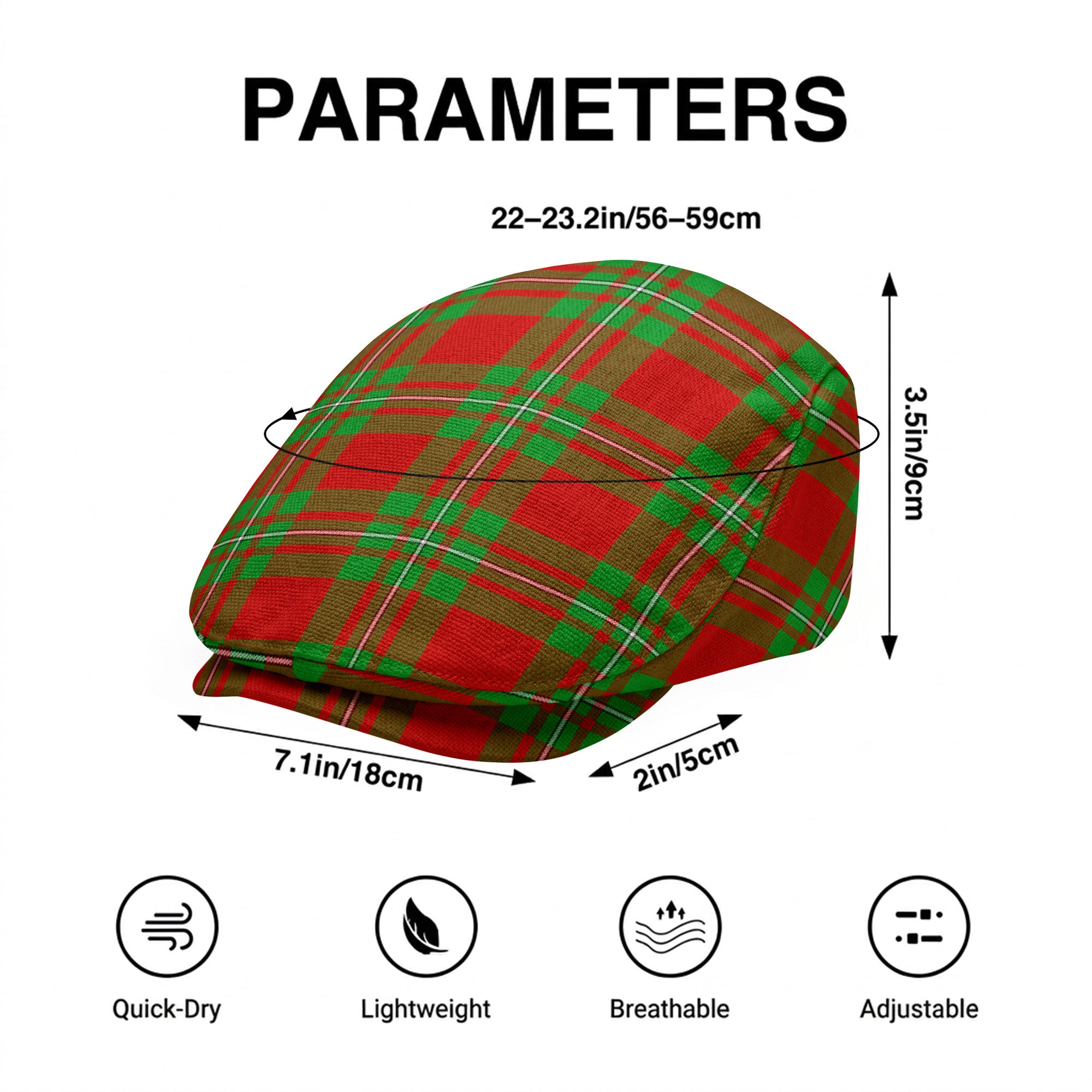 McGregor Modern Tartan Flat Caps