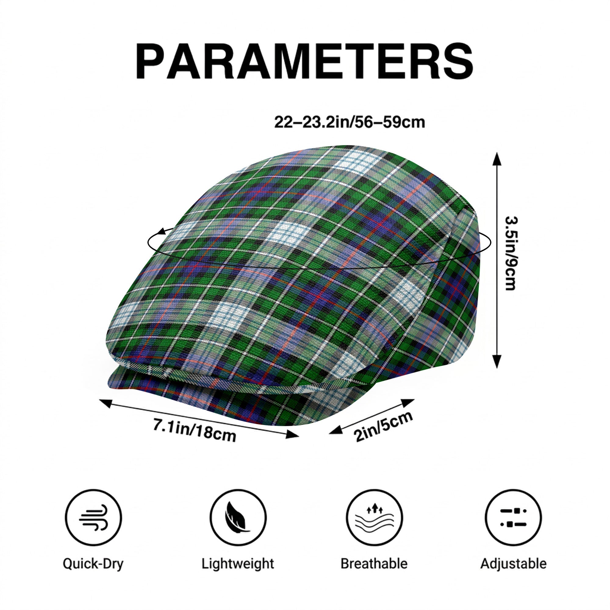 McKenzie Dress Modern Tartan Flat Caps