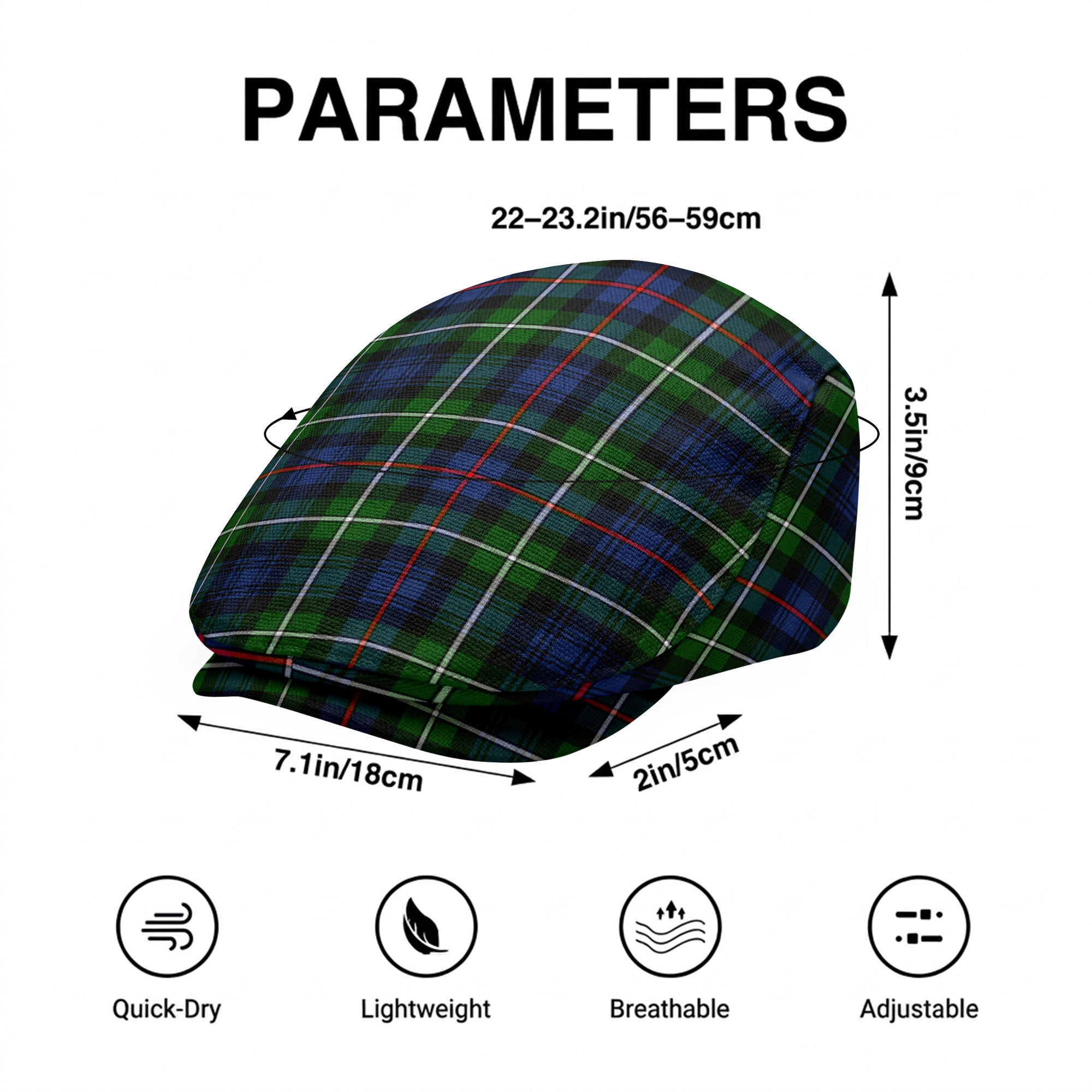 McKenzie Modern Tartan Flat Caps