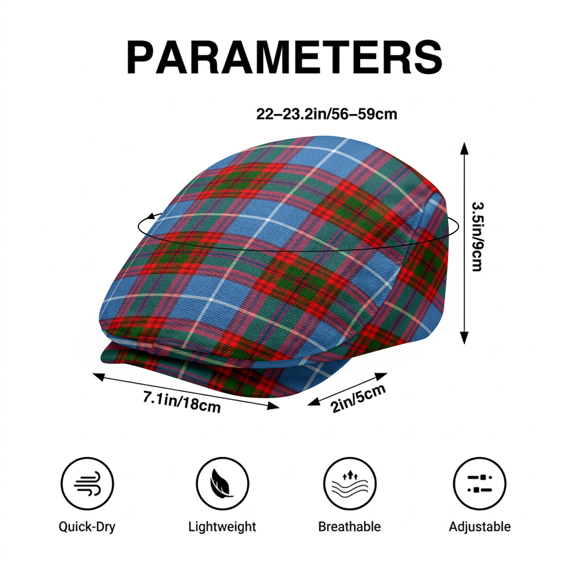 Preston Tartan Flat Caps