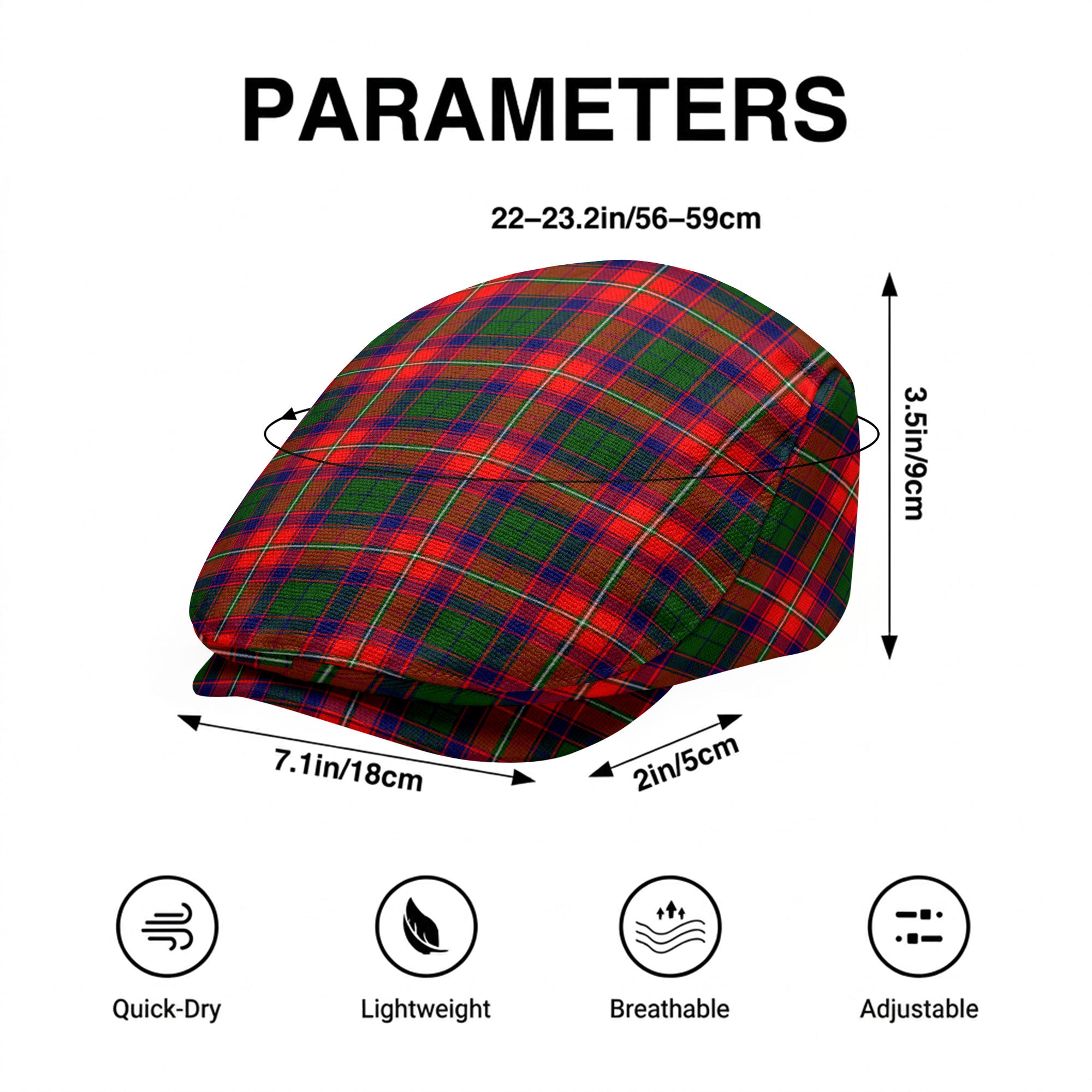 Roxburgh District Tartan Flat Caps