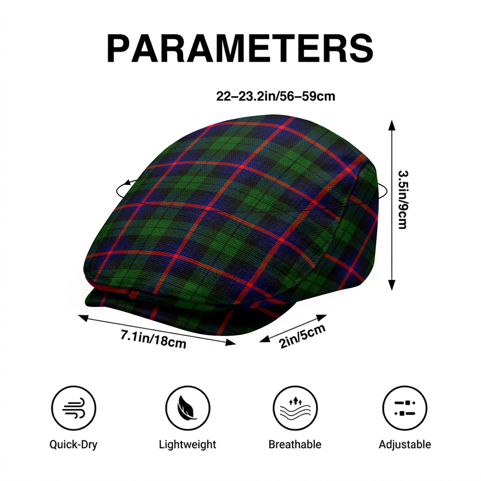 Urquhart Modern Tartan Flat Caps
