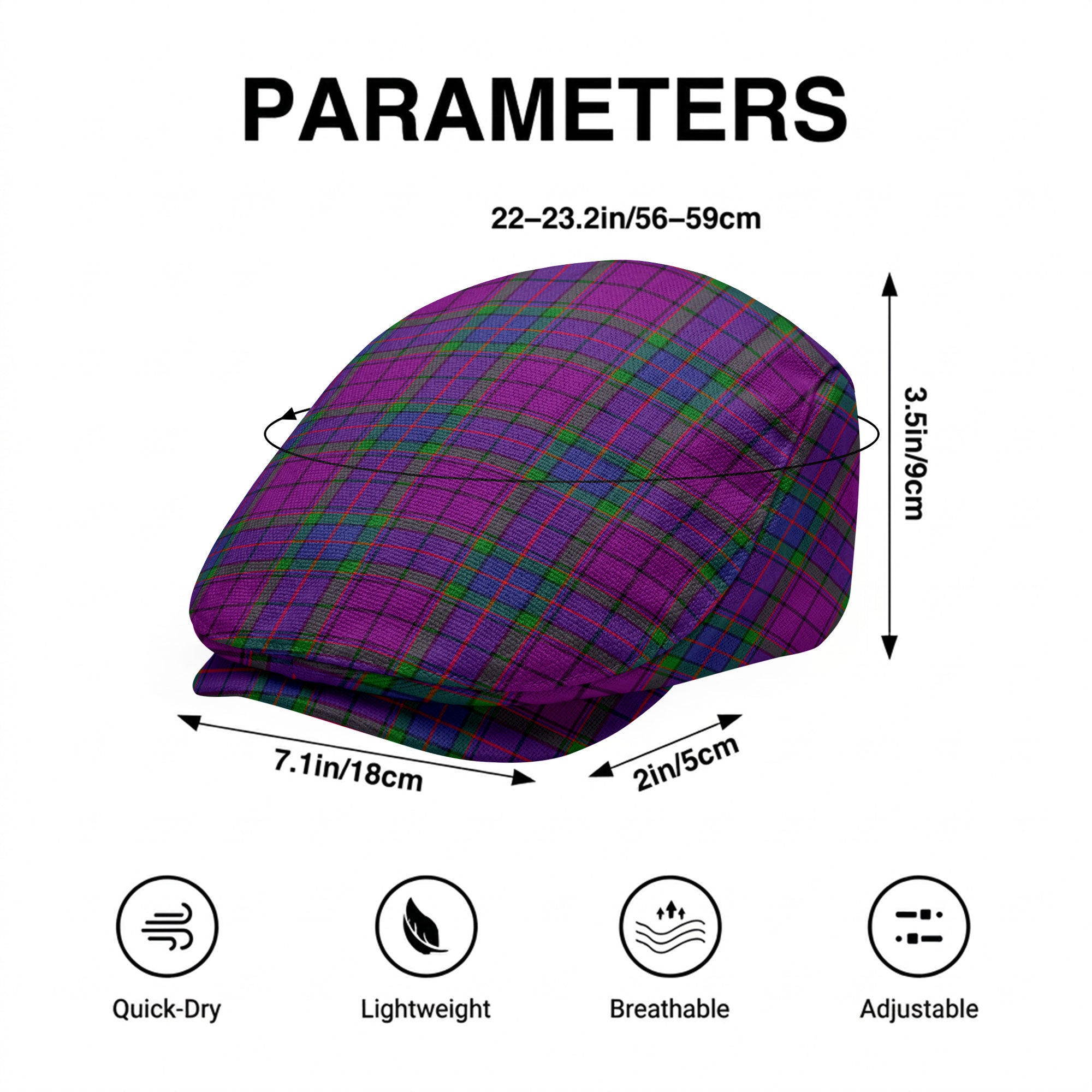 Wardlaw Modern Tartan Flat Caps