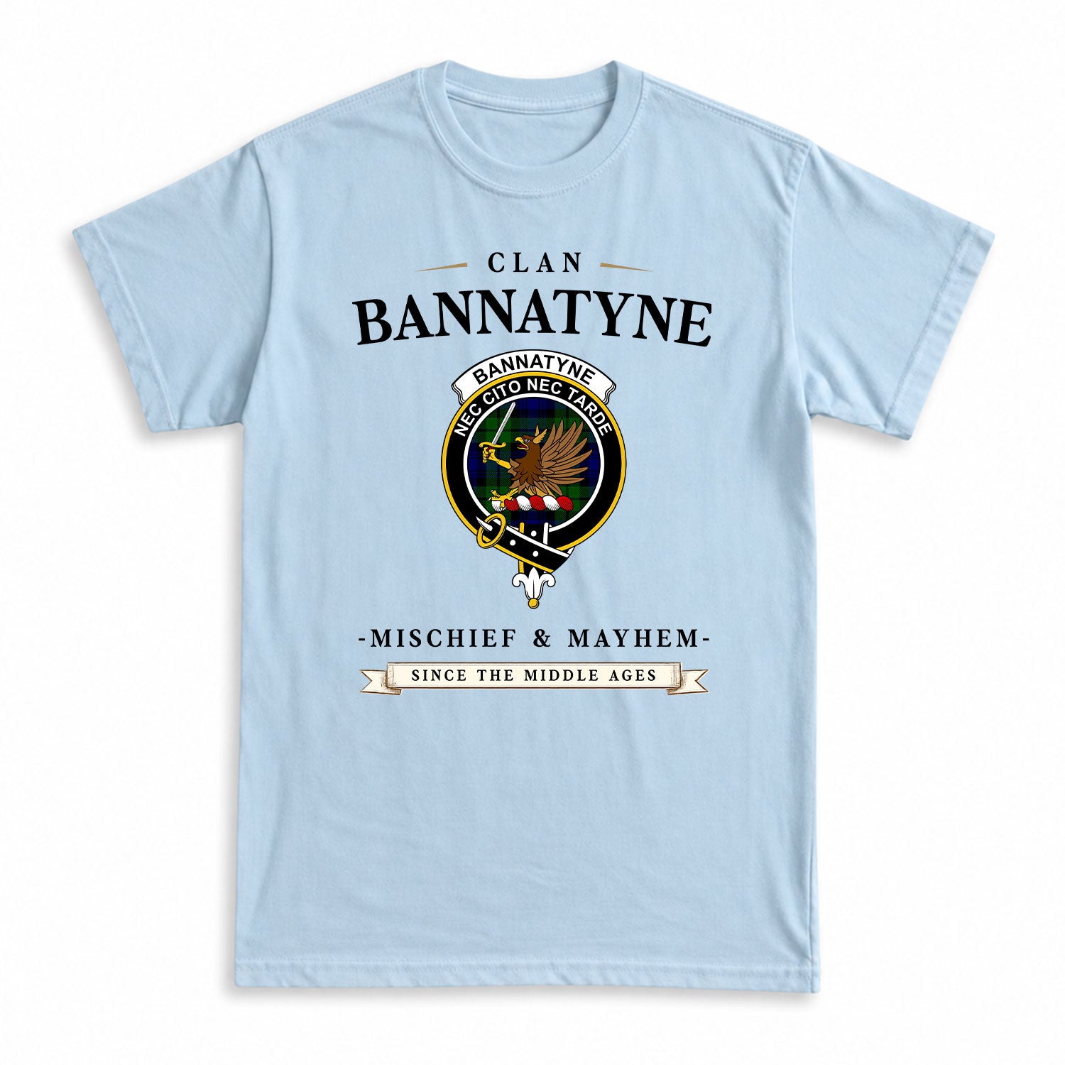 Bannatyne Tartan Crest Mischief and Mayhem T-shirt