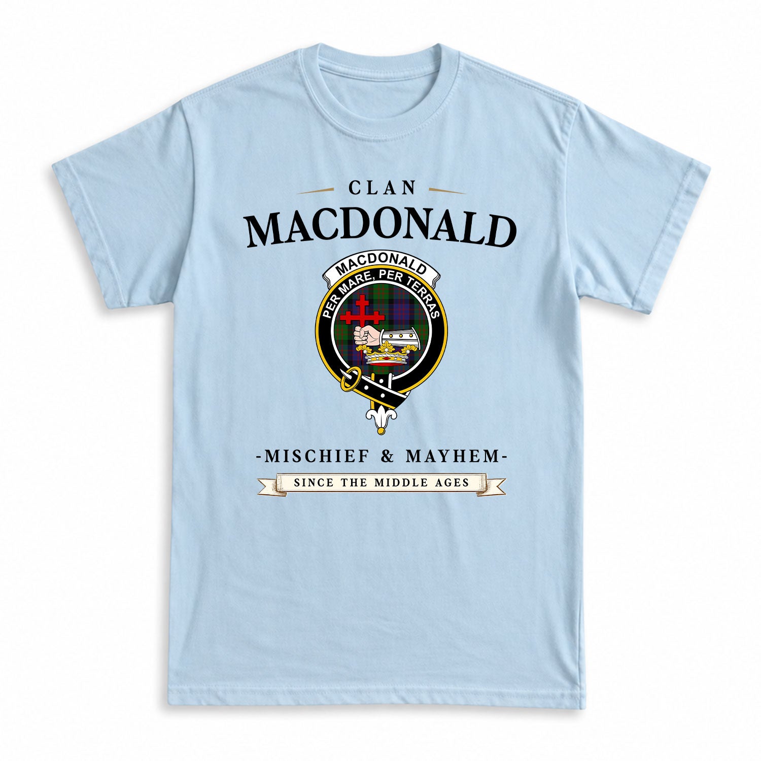 MacDonald Tartan Crest Mischief and Mayhem T-shirt