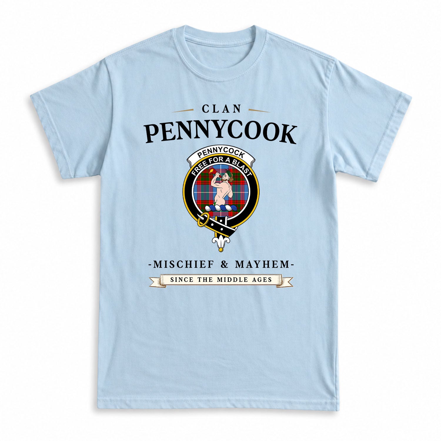 Pennycook Tartan Crest Mischief and Mayhem T-shirt