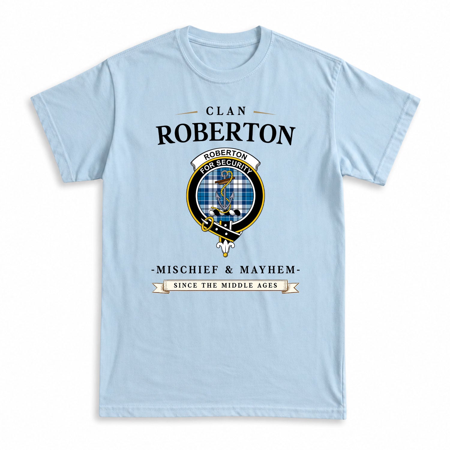 Roberton Tartan Crest Mischief and Mayhem T-shirt