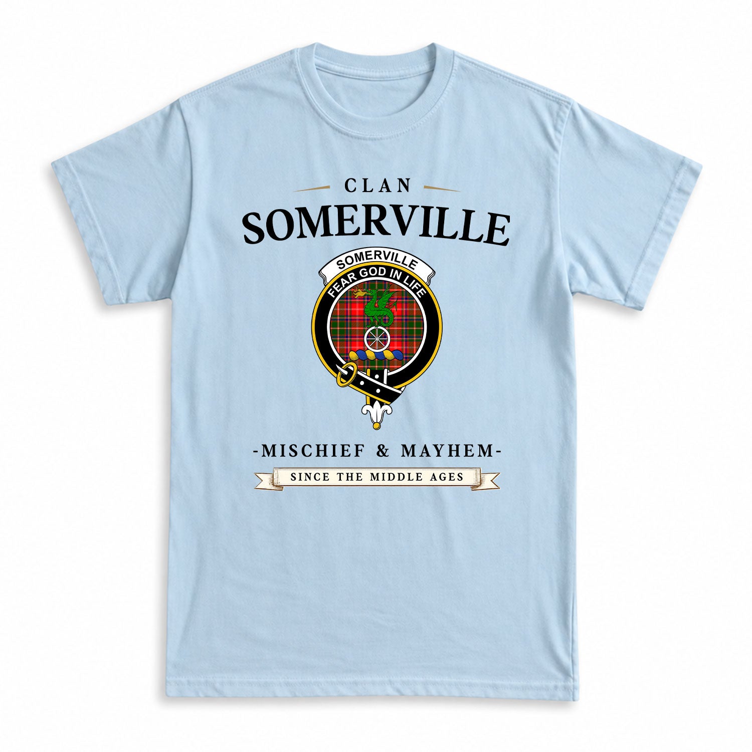 Somerville Tartan Crest Mischief and Mayhem T-shirt