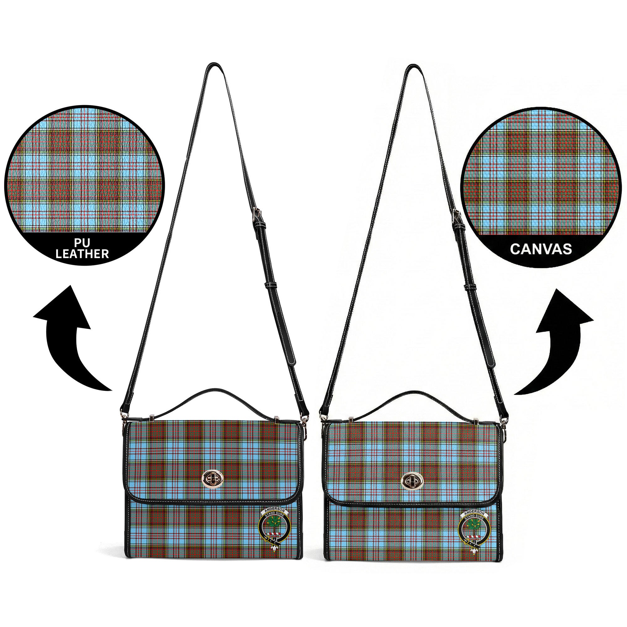 Anderson Ancient Tartan Crest Satchel Bag