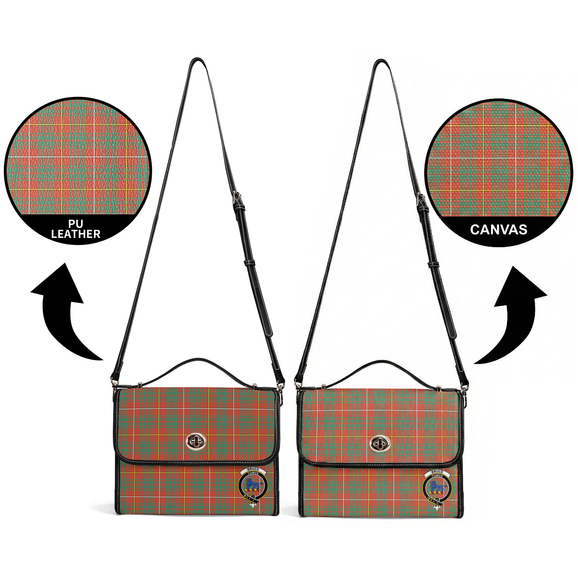 Bruce Ancient Tartan Crest Satchel Bag