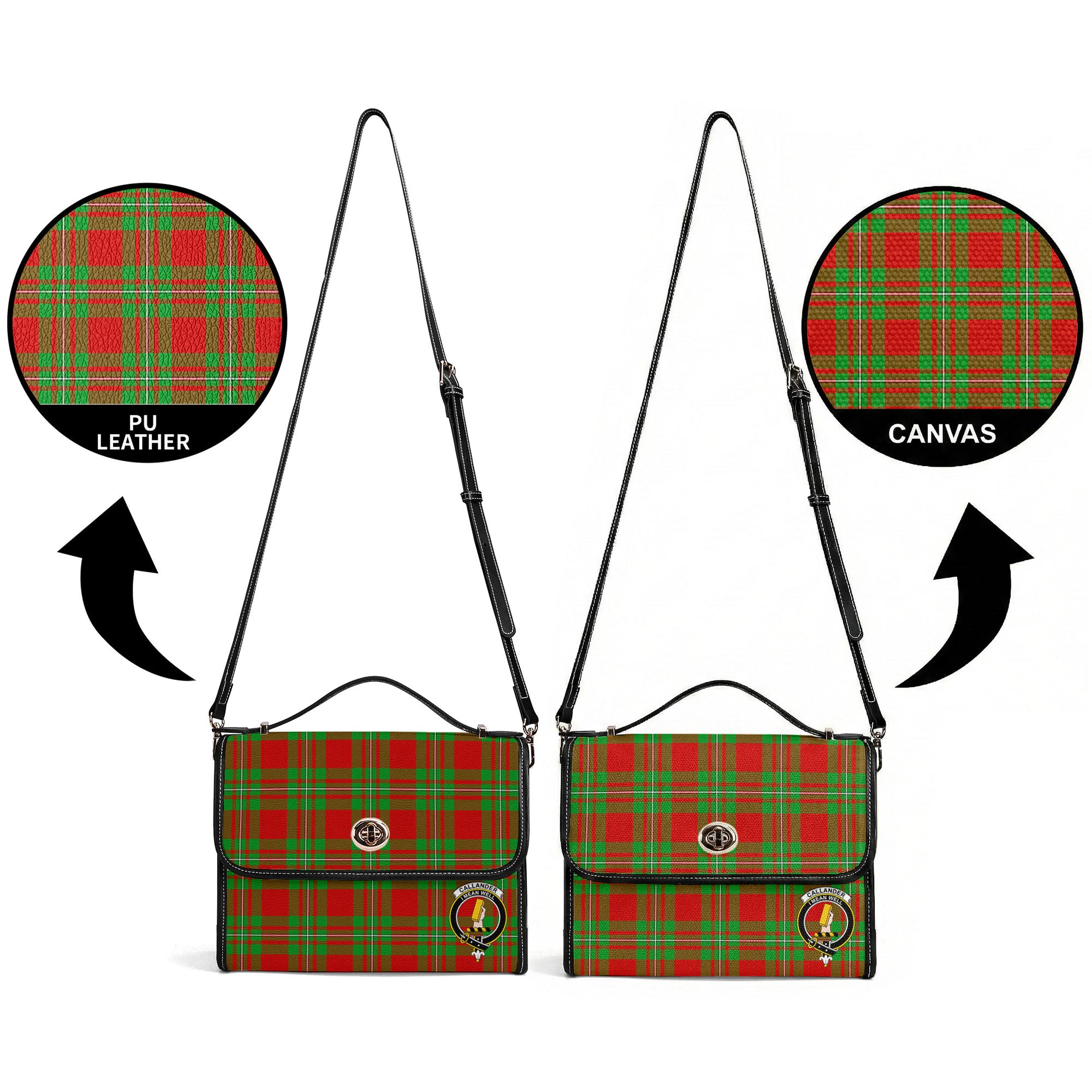 Callander Tartan Crest Satchel Bag