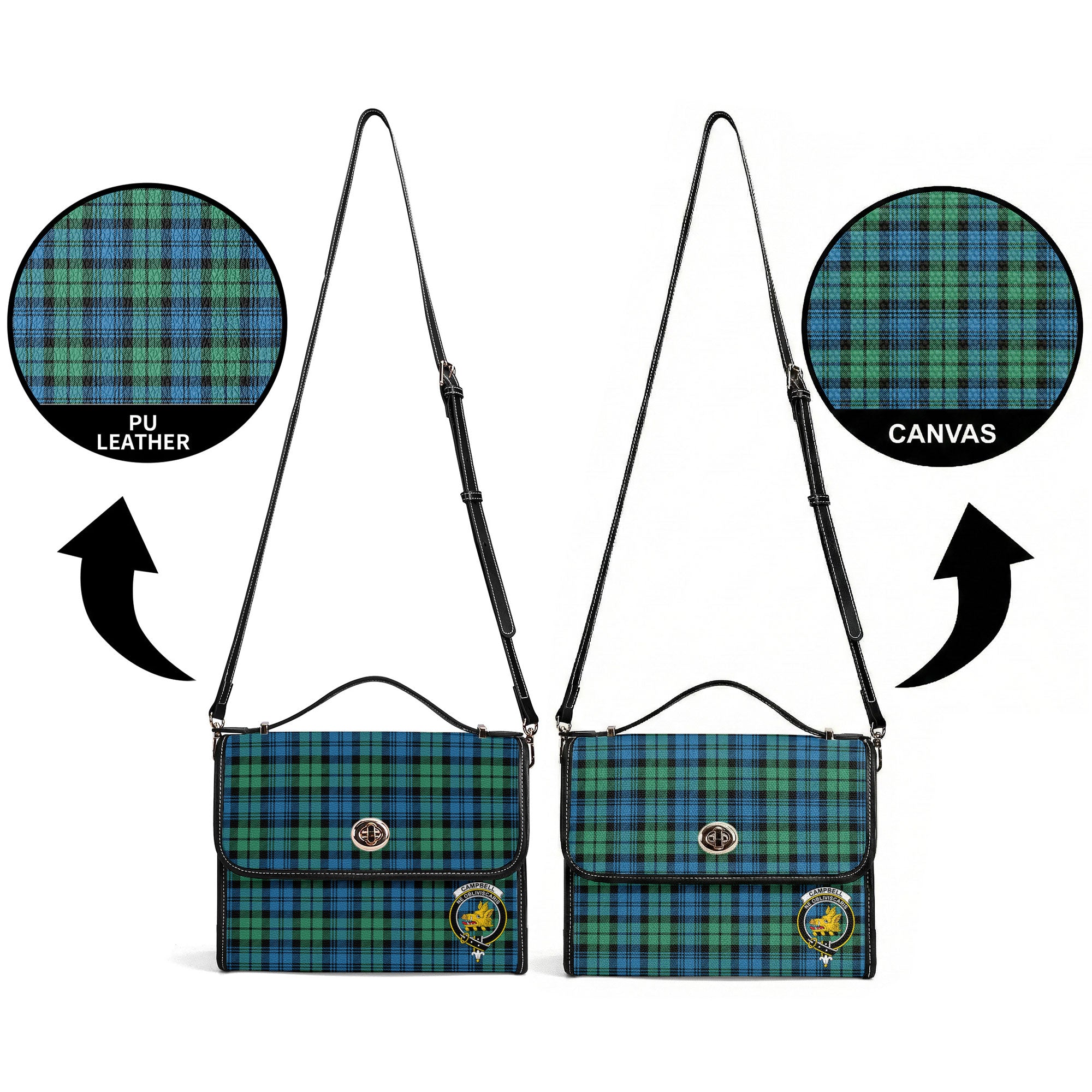 Campbell Ancient 01 Tartan Crest Satchel Bag