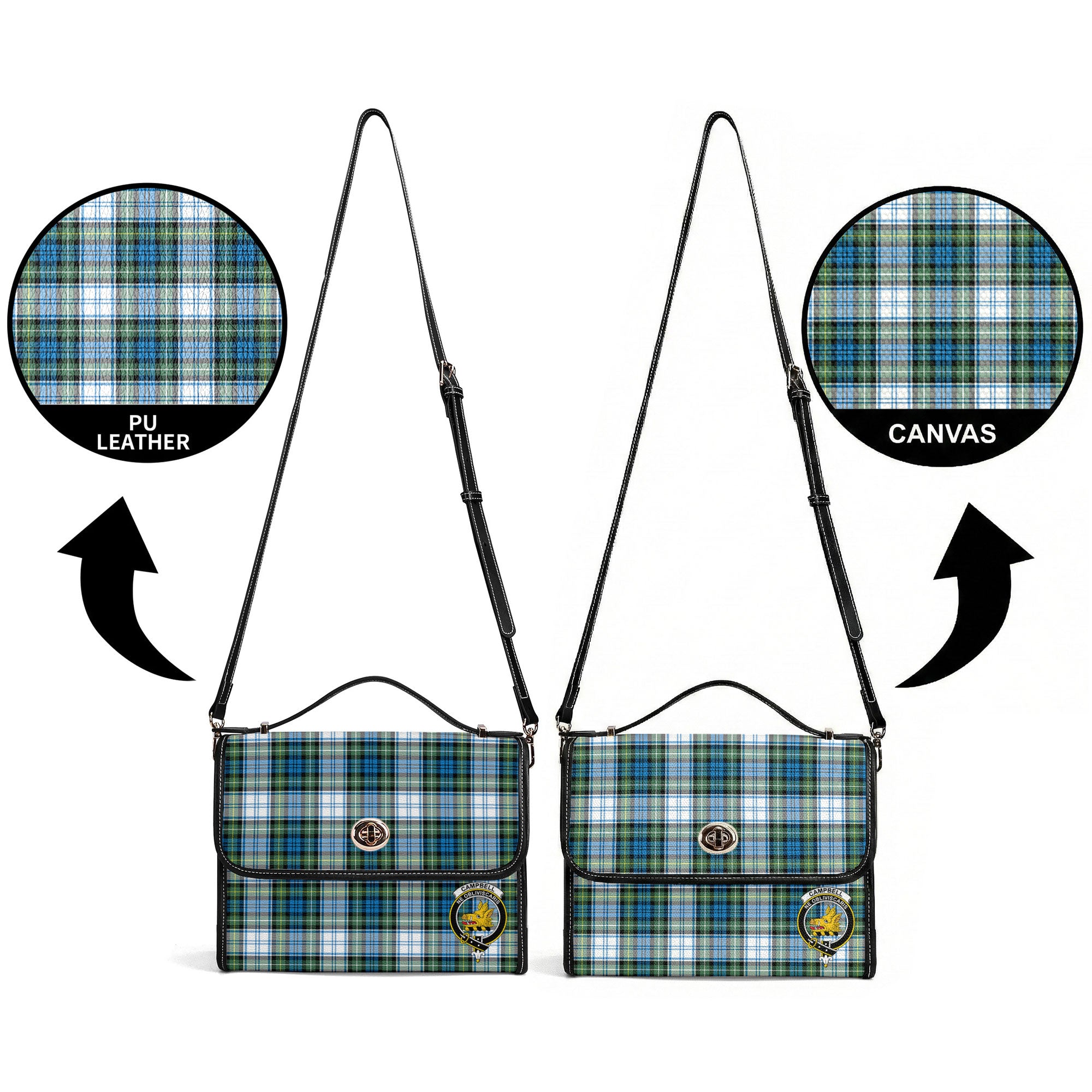 Campbell Dress Ancient Tartan Crest Satchel Bag