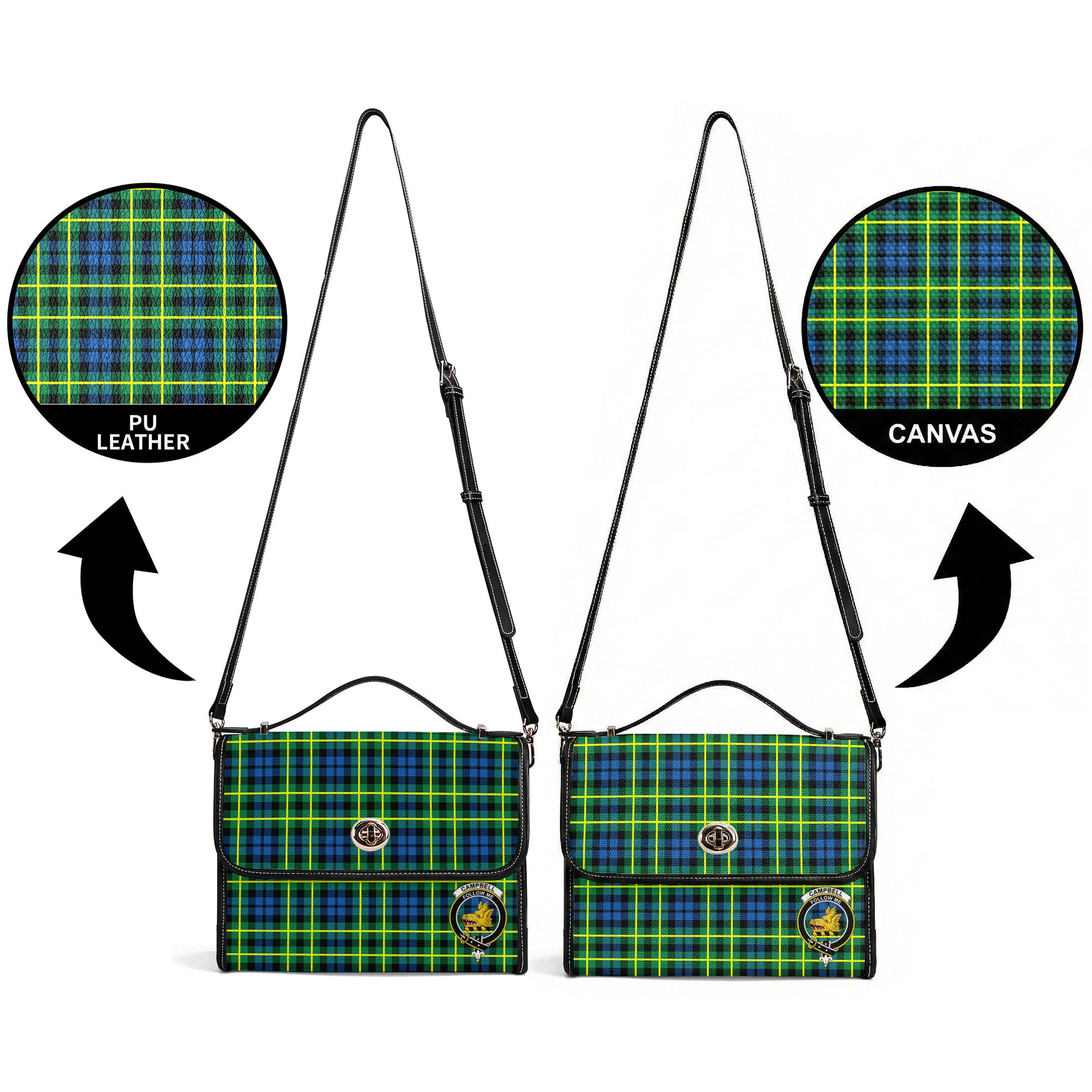 Campbell of Breadalbane Ancient Tartan Crest Satchel Bag