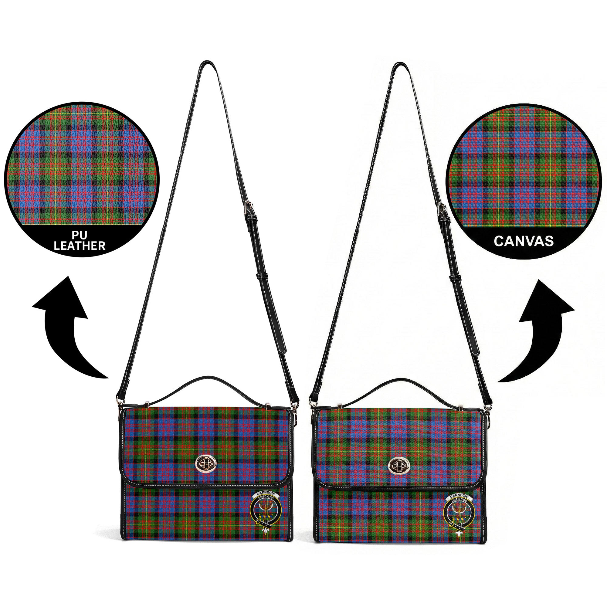Carnegie Ancient Tartan Crest Satchel Bag