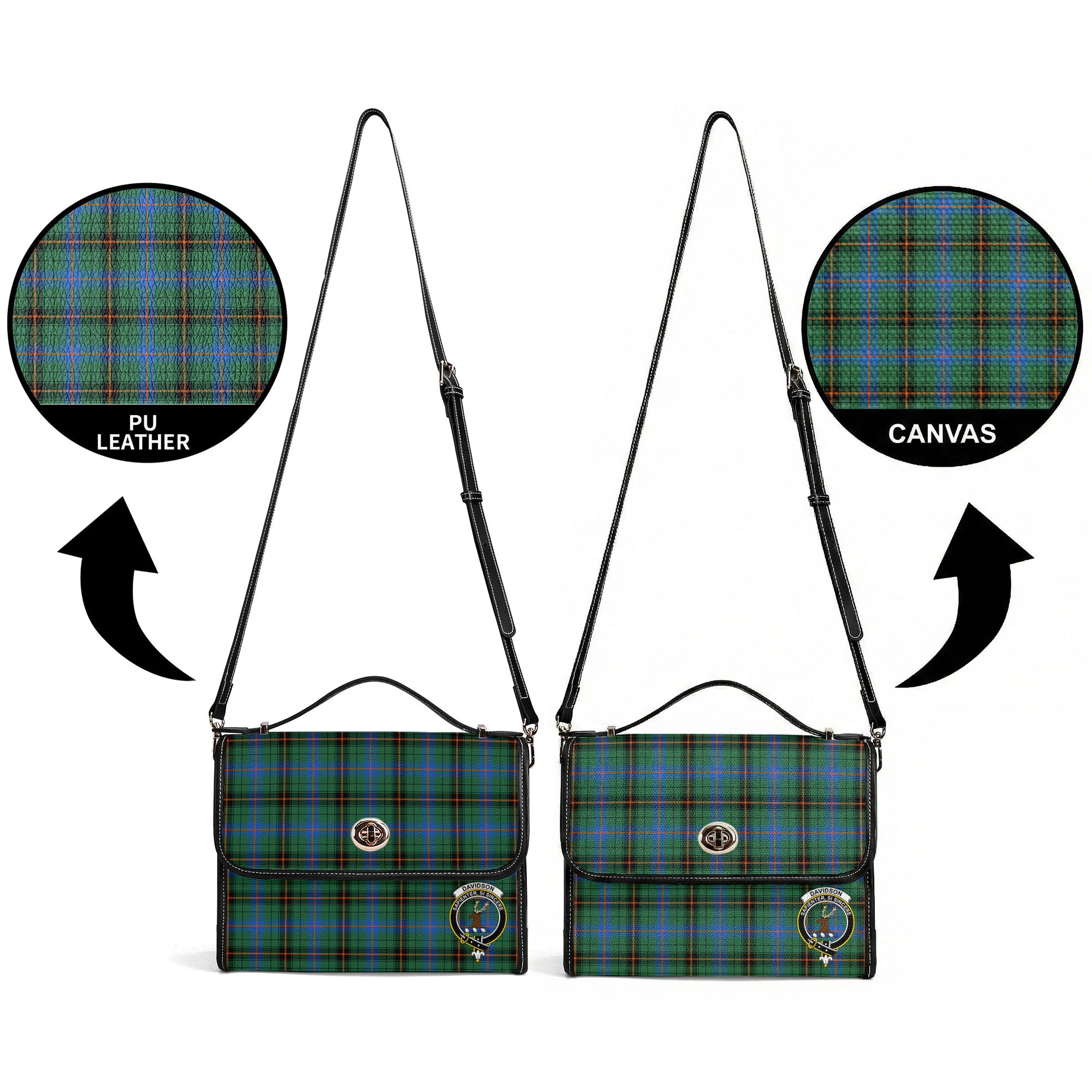 Davidson Ancient Tartan Crest Satchel Bag