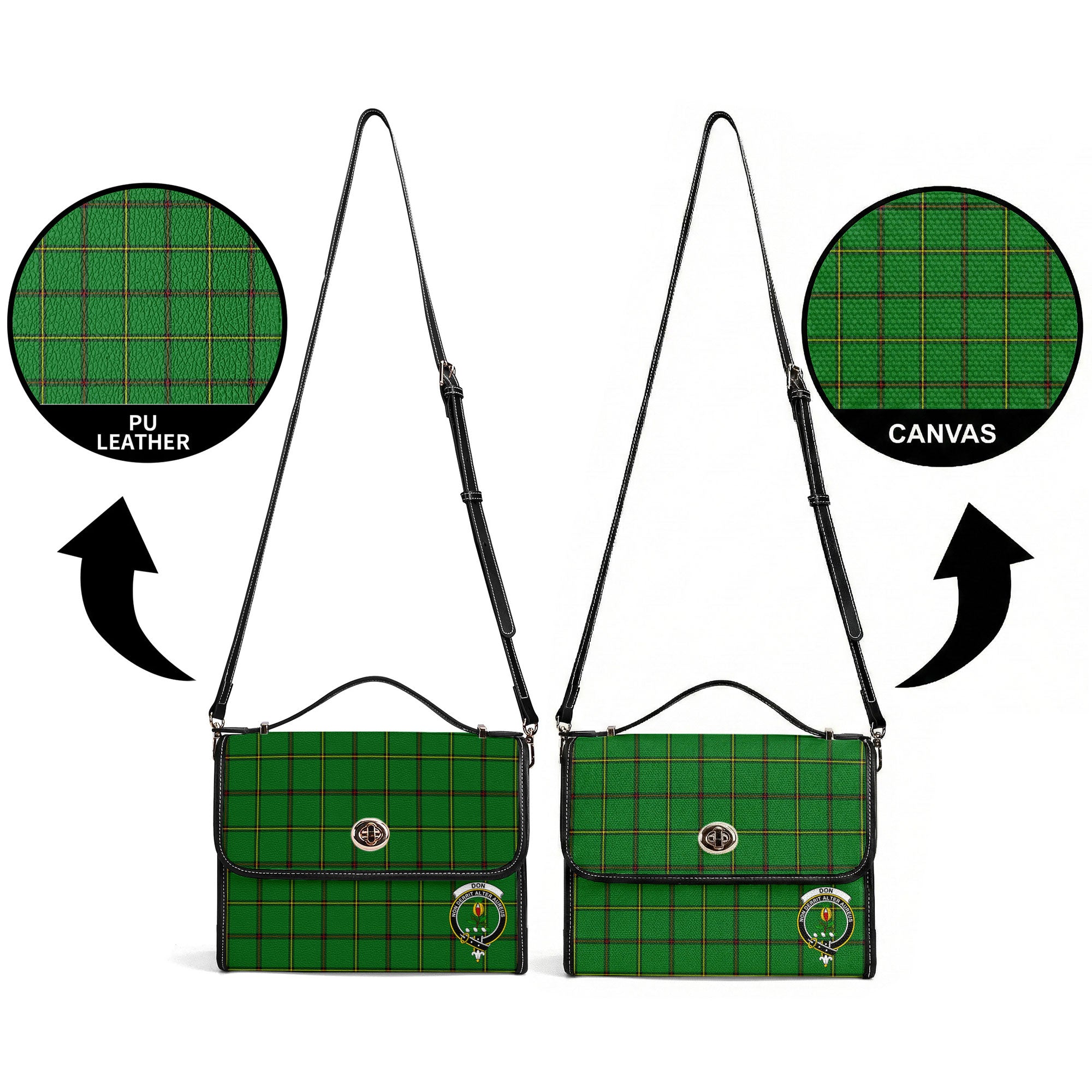 Don Tartan Crest Satchel Bag