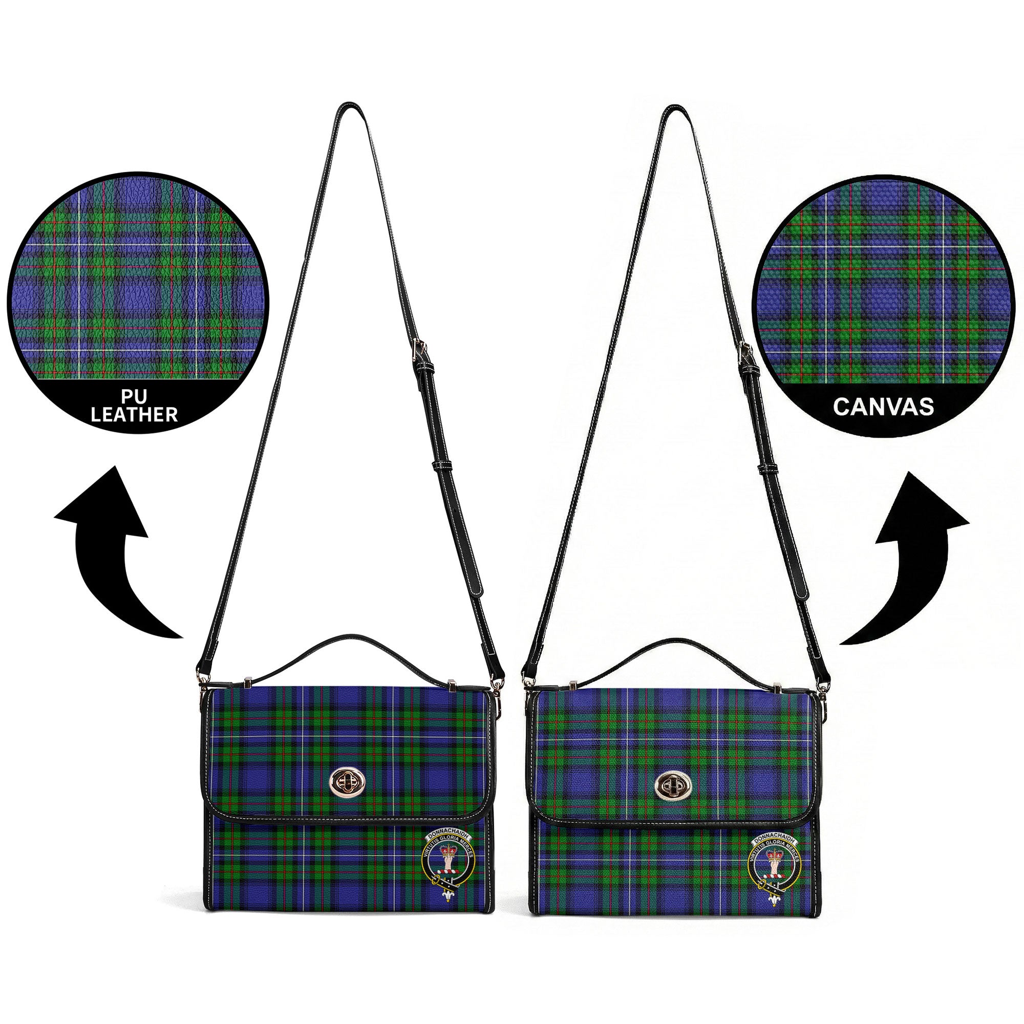 Donnachaidh Tartan Crest Satchel Bag