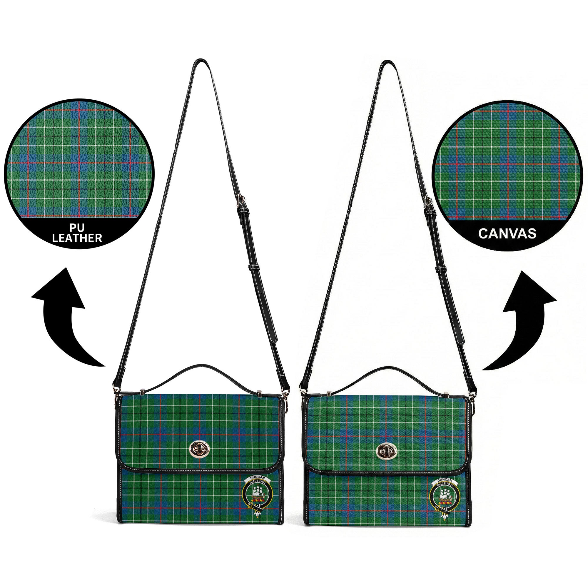 Duncan Ancient Tartan Crest Satchel Bag