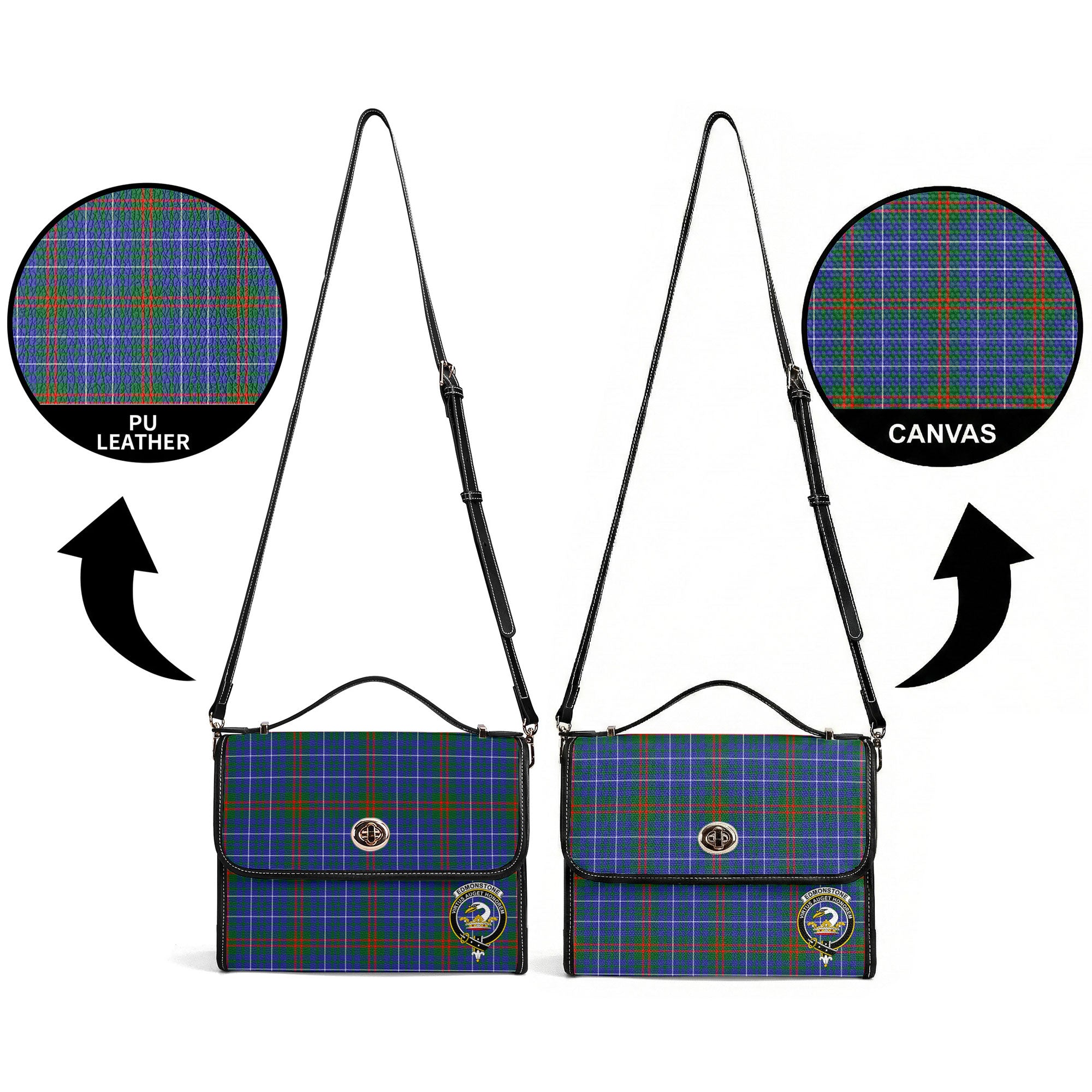 Edmonstone Tartan Crest Satchel Bag