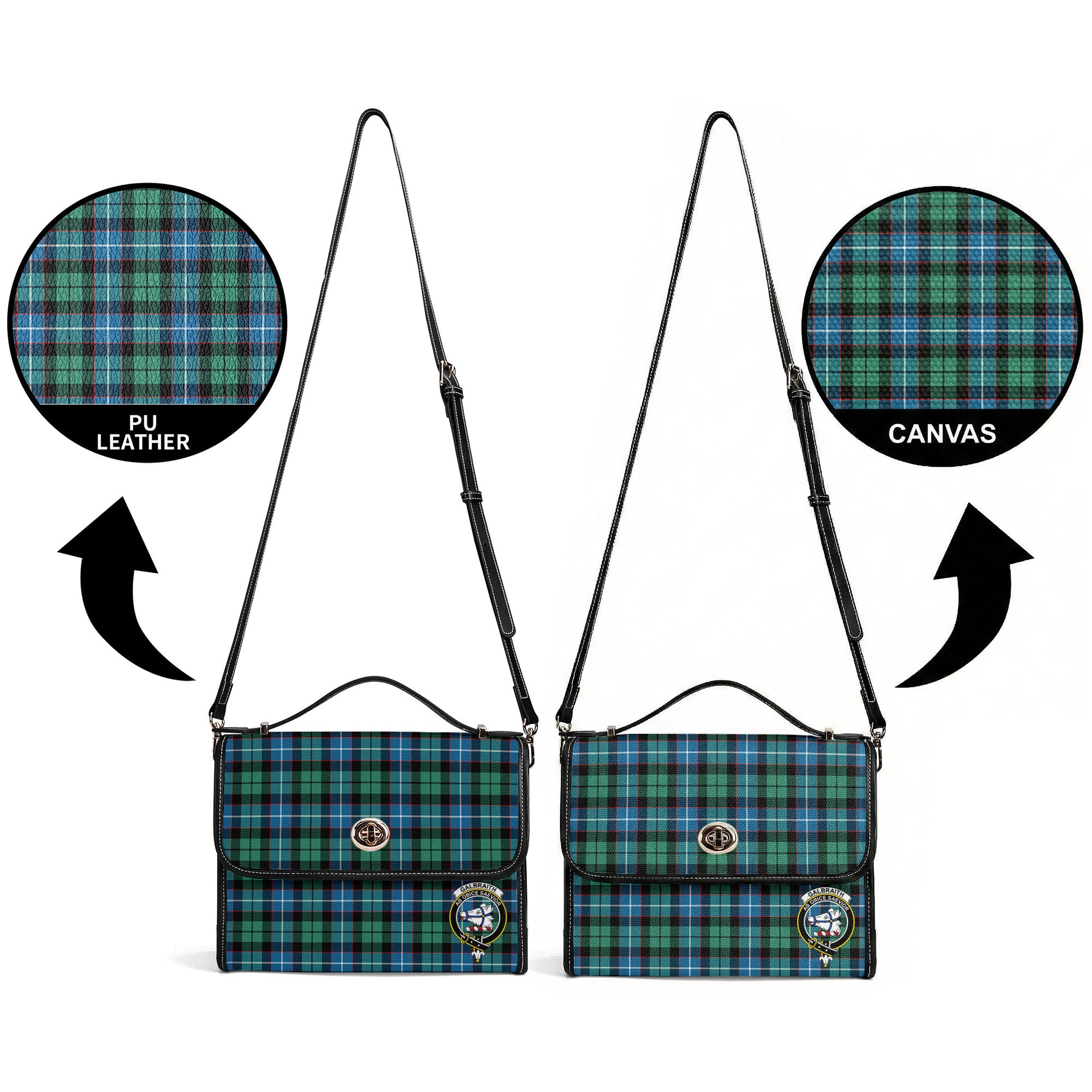 Galbraith Ancient Tartan Crest Satchel Bag