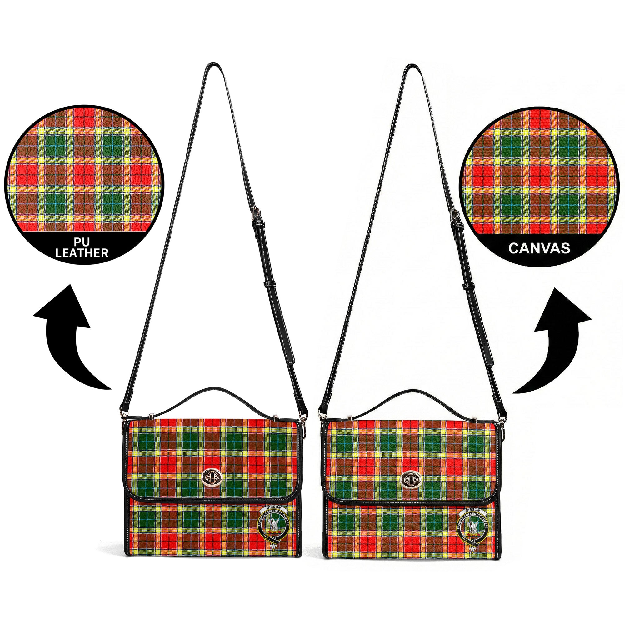 Gibson Tartan Crest Satchel Bag
