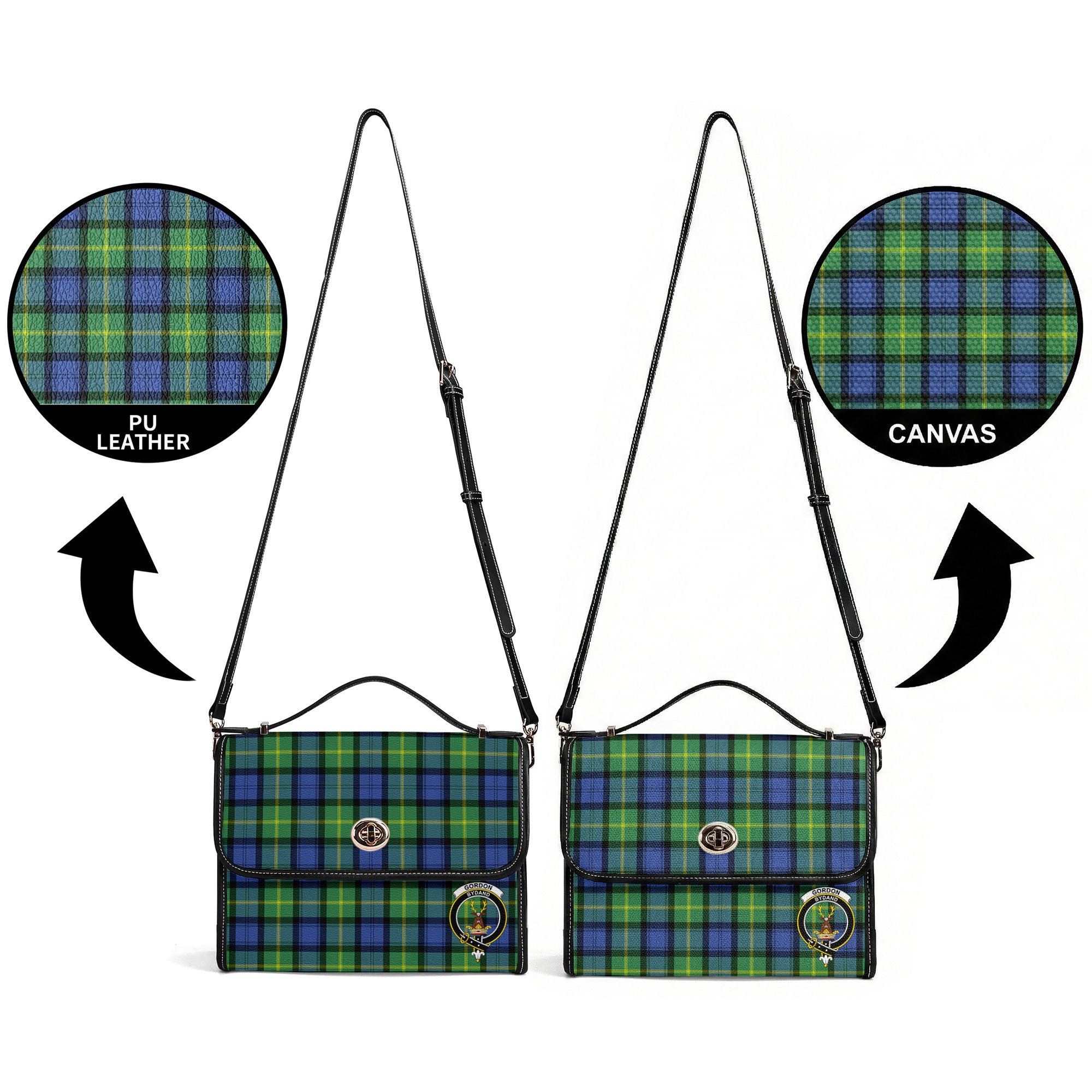Gordon Old Ancient Tartan Crest Satchel Bag
