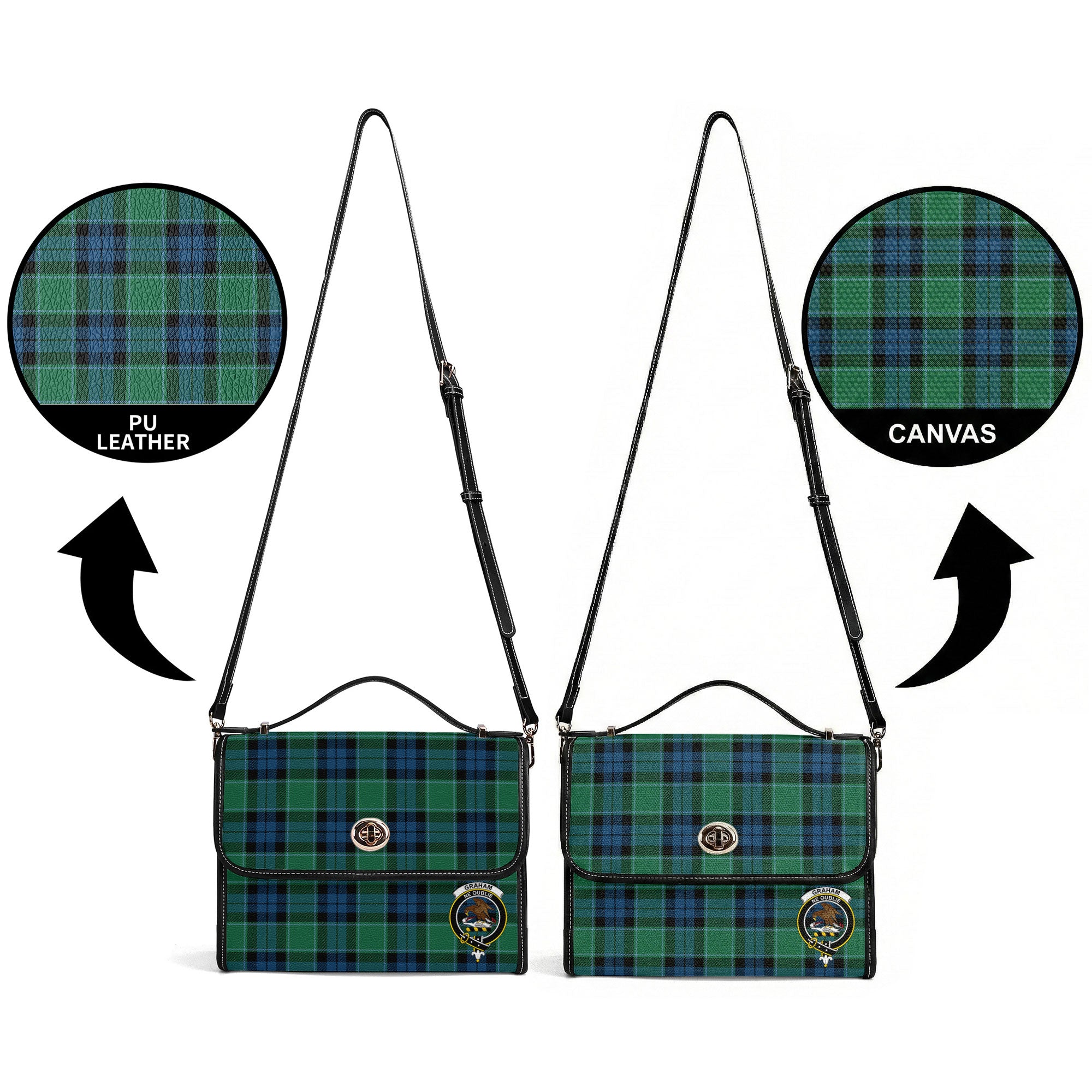 Graham of Menteith Ancient Tartan Crest Satchel Bag
