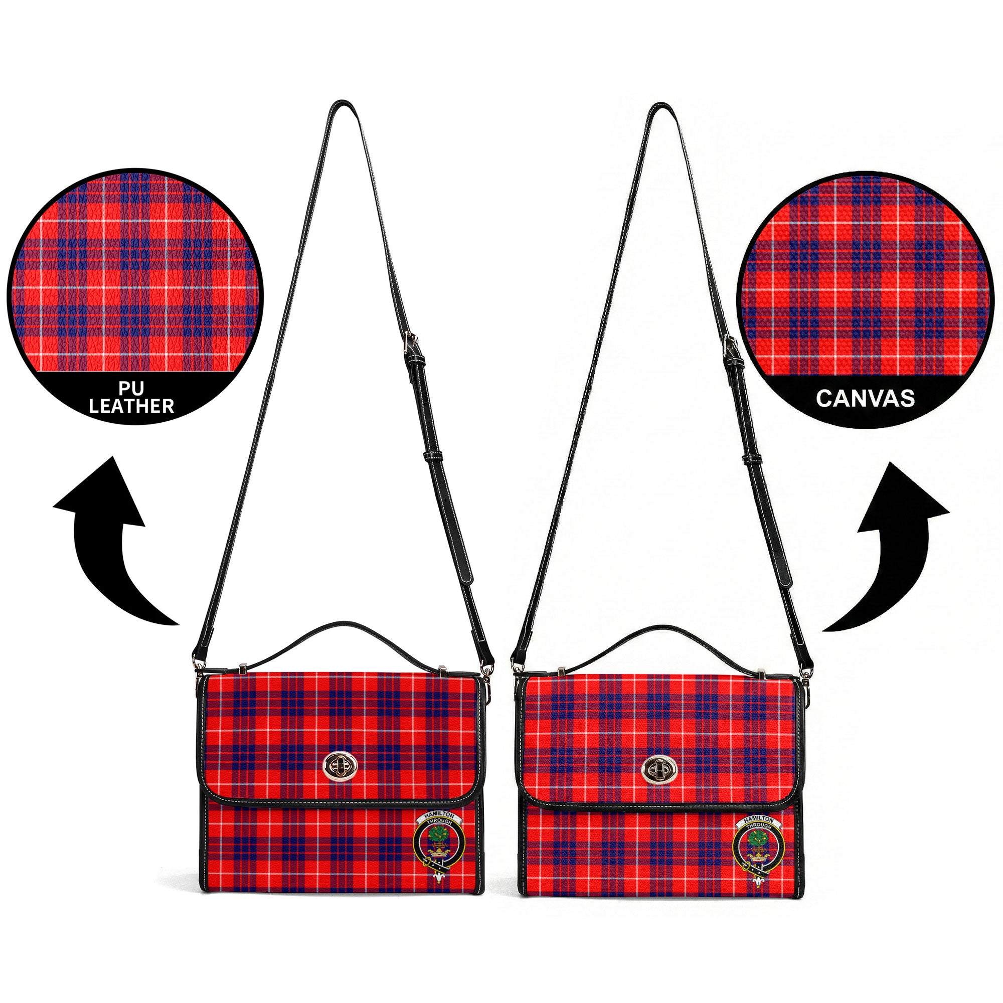 Hamilton Modern Tartan Crest Satchel Bag