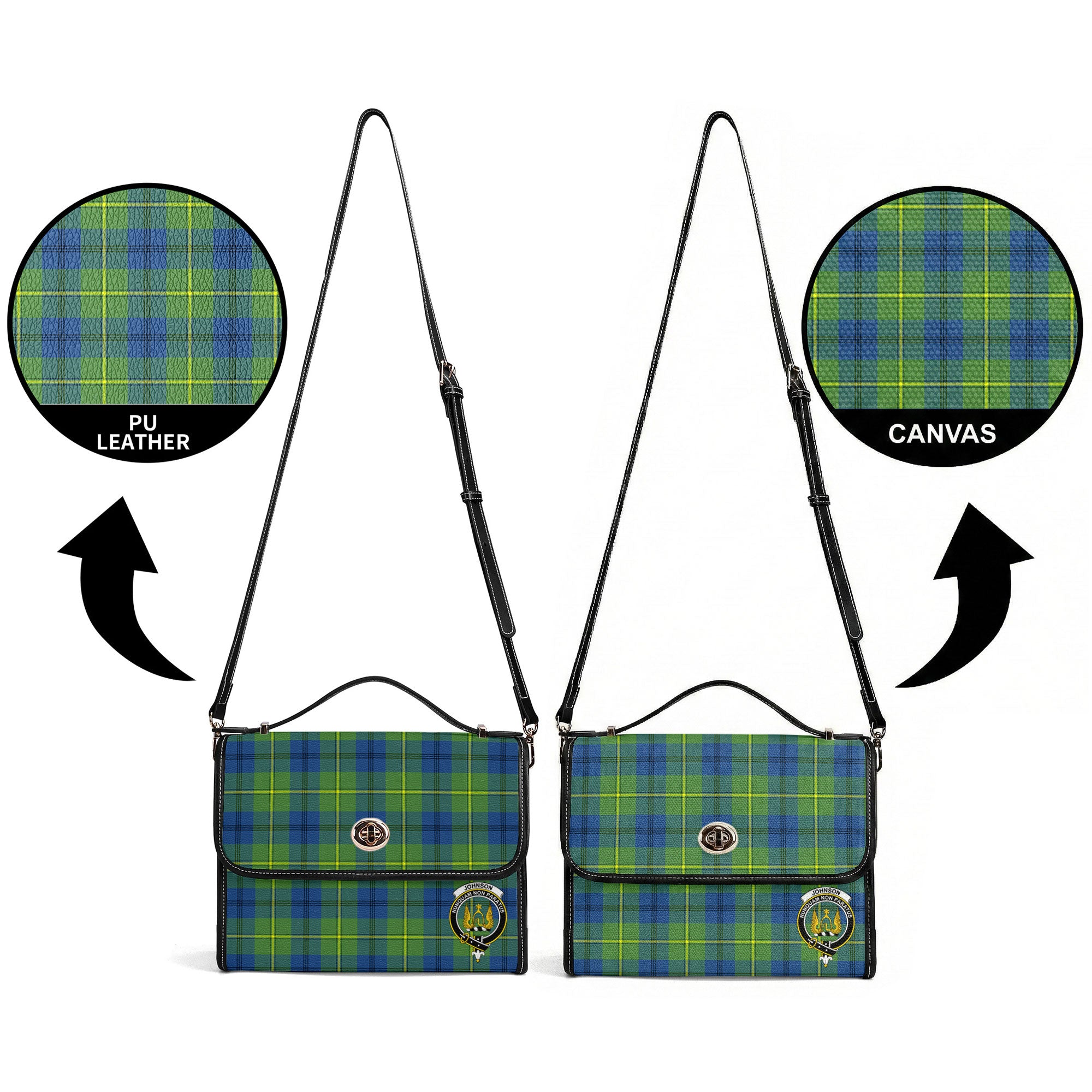 Johnson Ancient Tartan Crest Satchel Bag