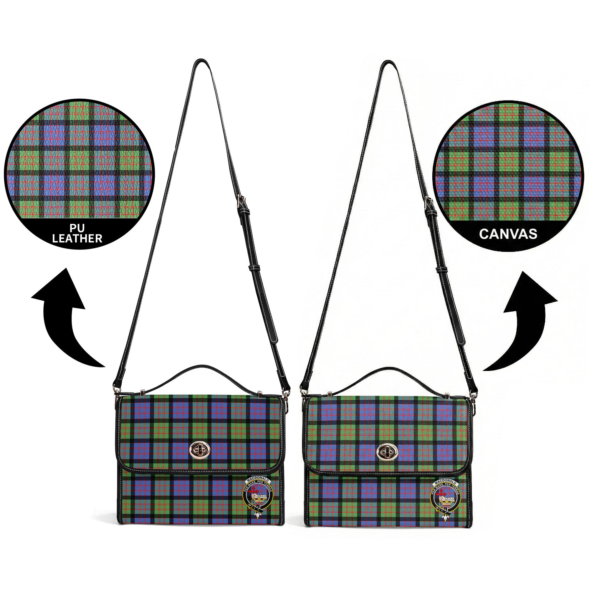 MacDonald Ancient Tartan Crest Satchel Bag