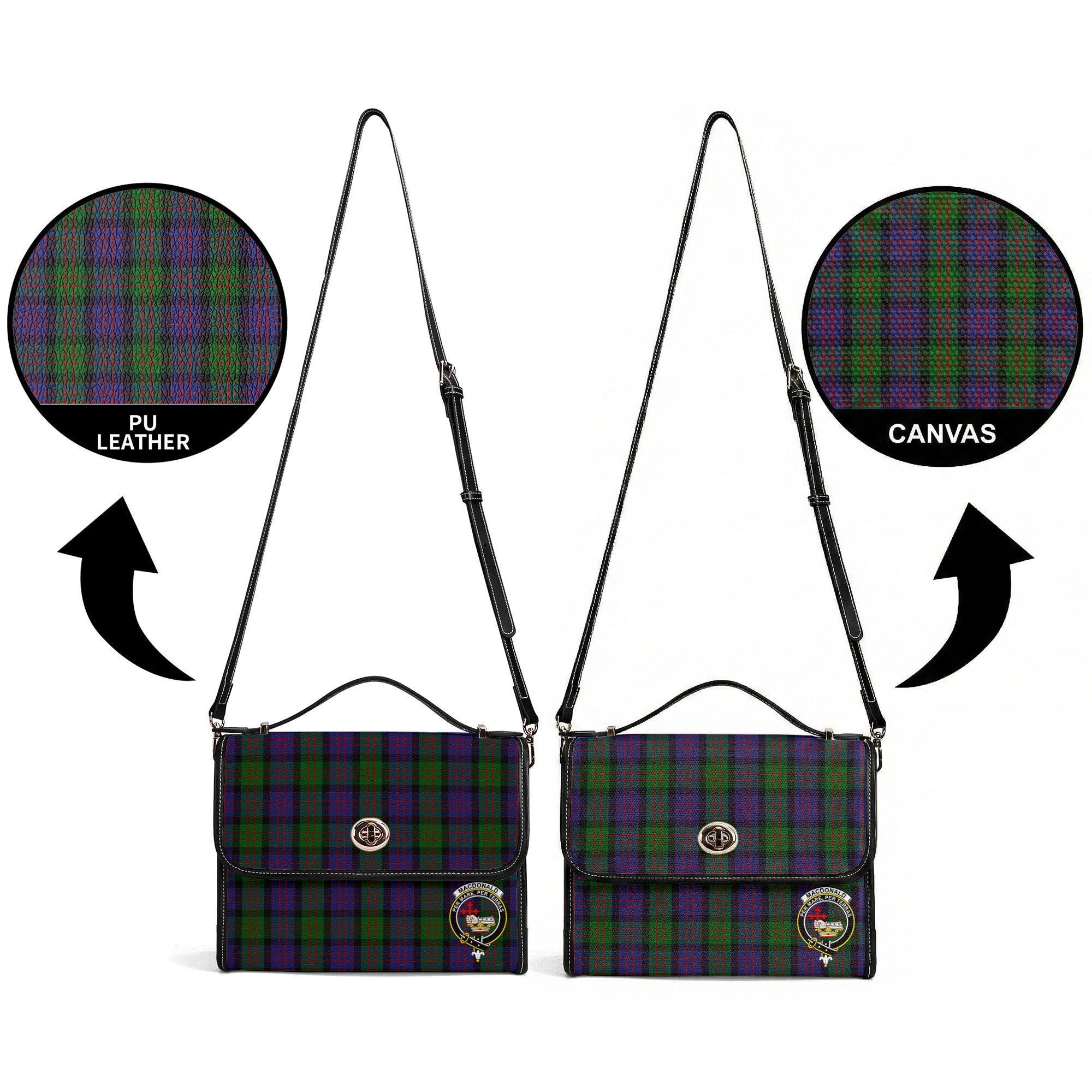 MacDonald Tartan Crest Satchel Bag