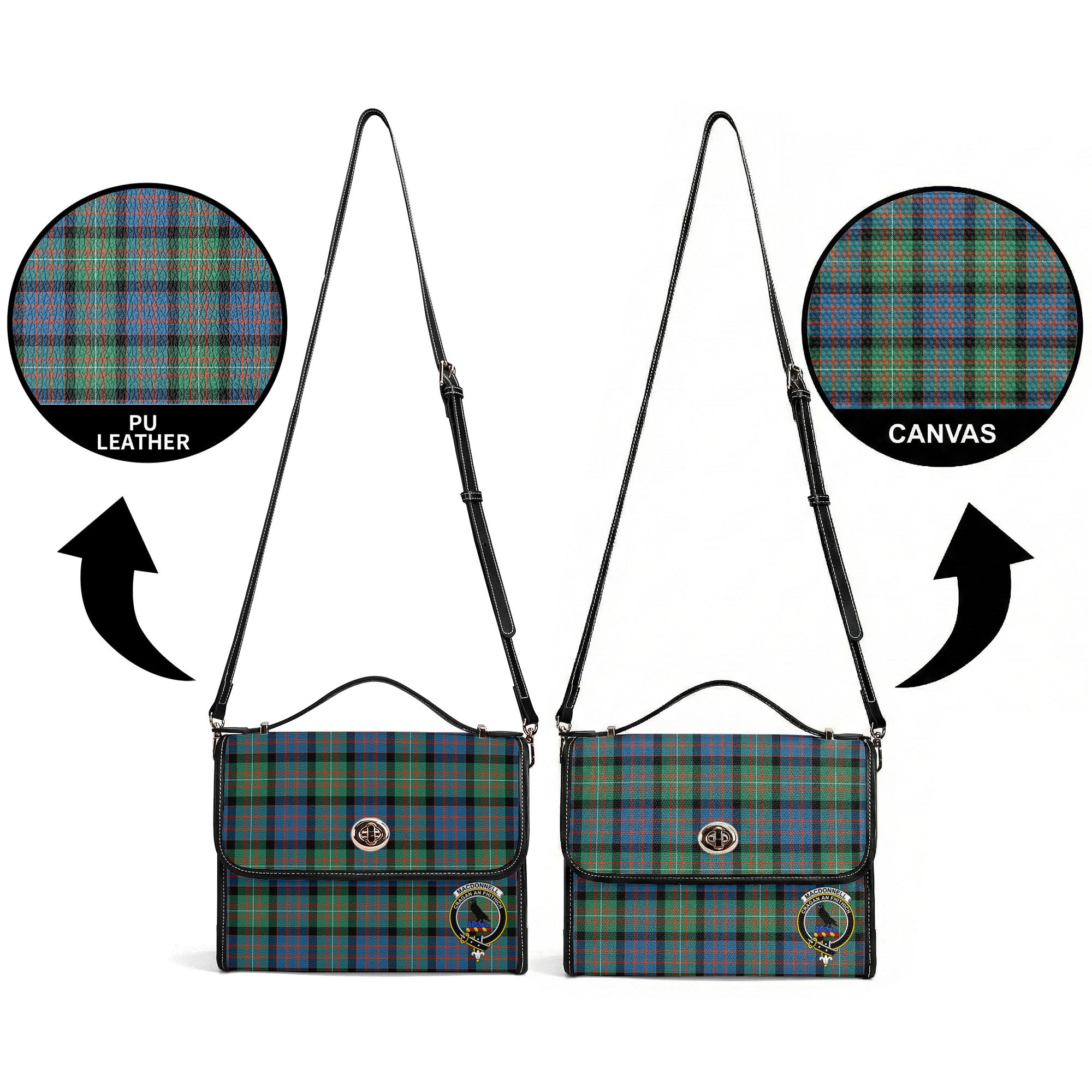 MacDonnell of Glengarry Ancient Tartan Crest Satchel Bag