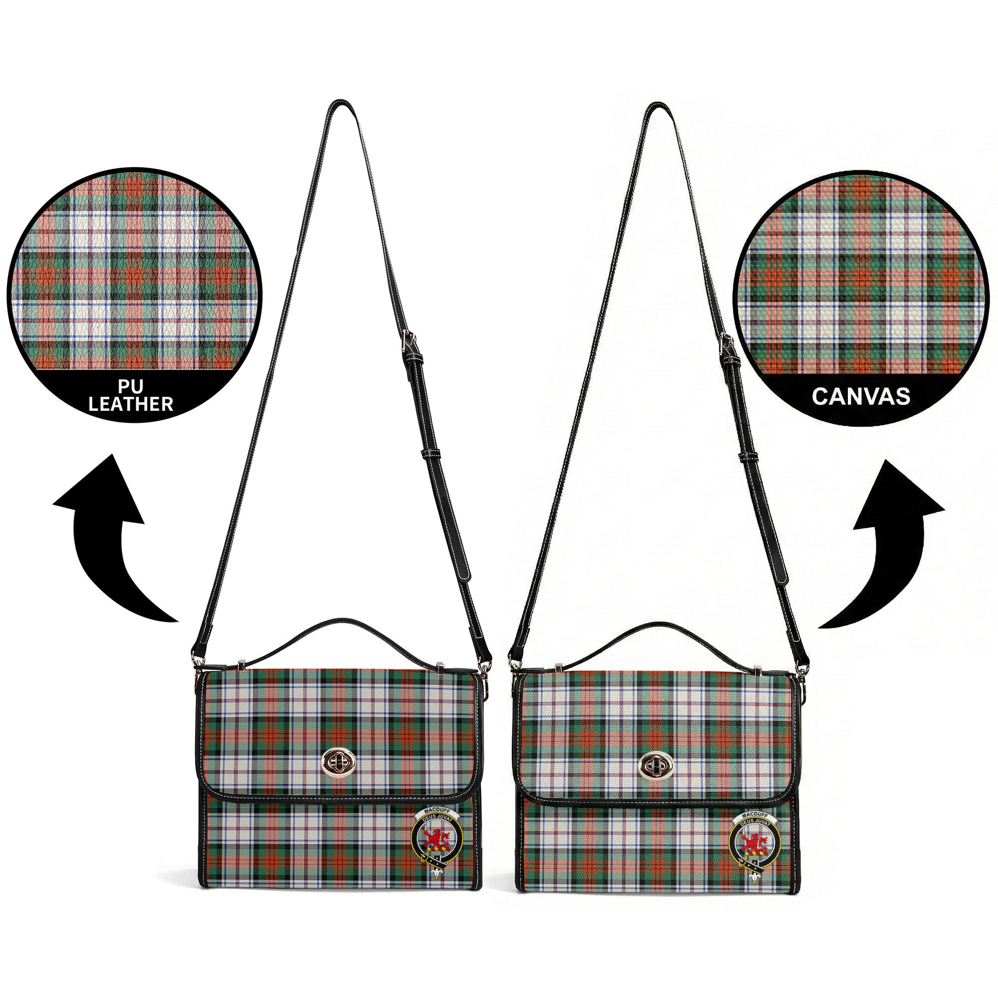 MacDuff Dress Ancient Tartan Crest Satchel Bag