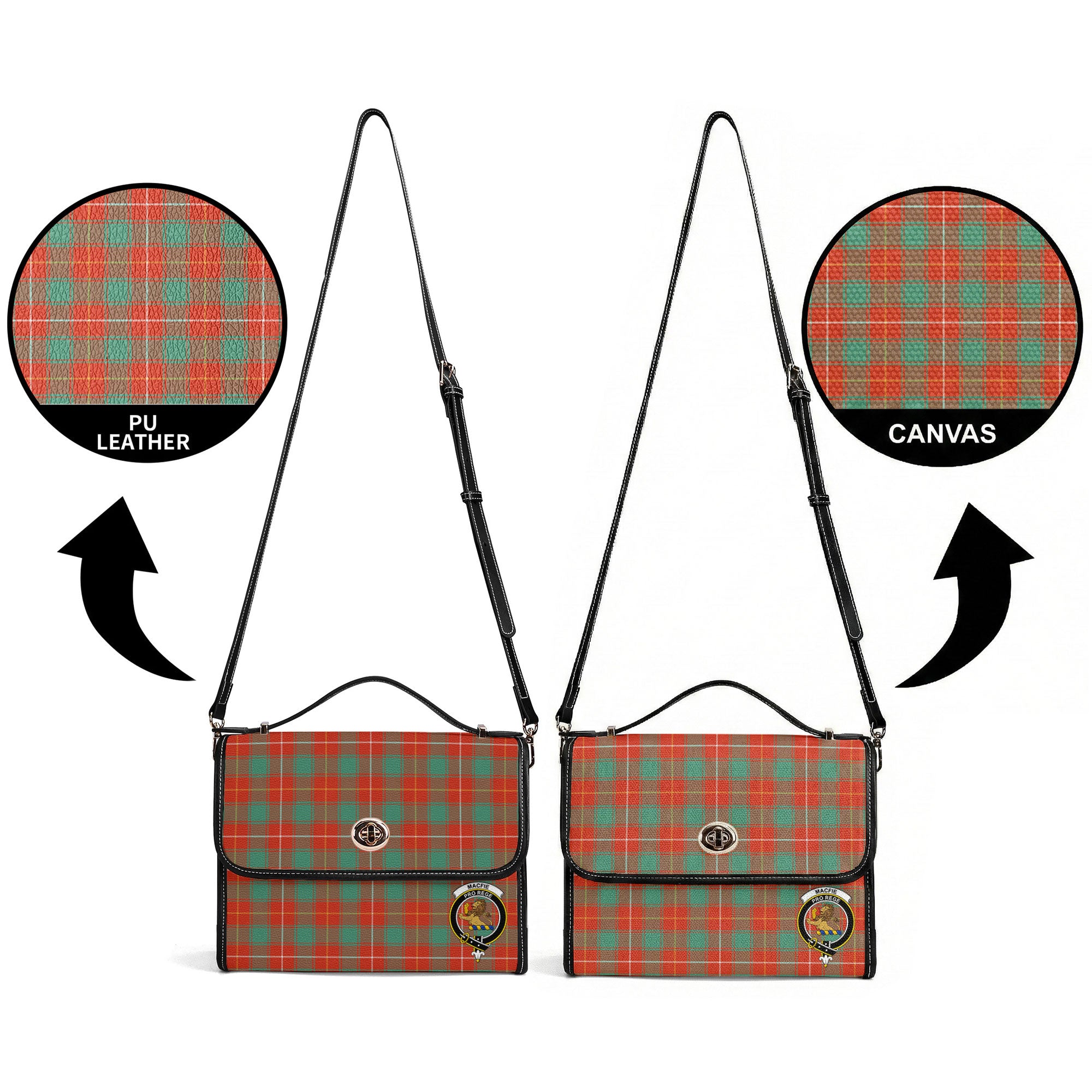 MacFie Ancient Tartan Crest Satchel Bag