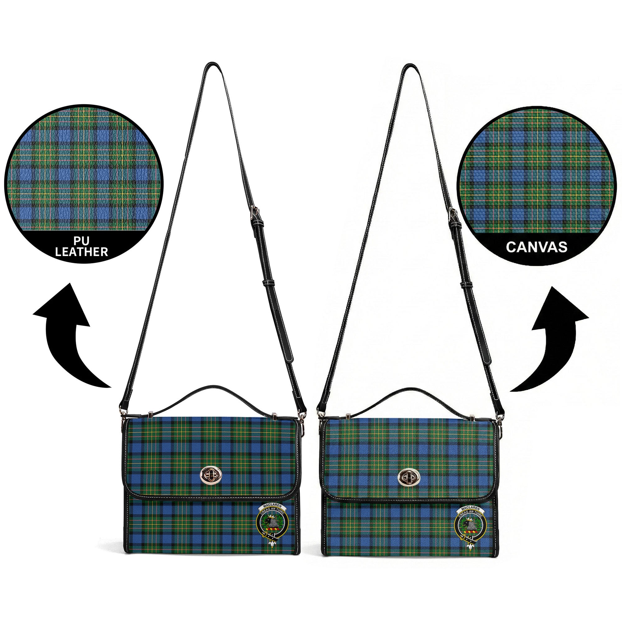 MacLaren Ancient Tartan Crest Satchel Bag