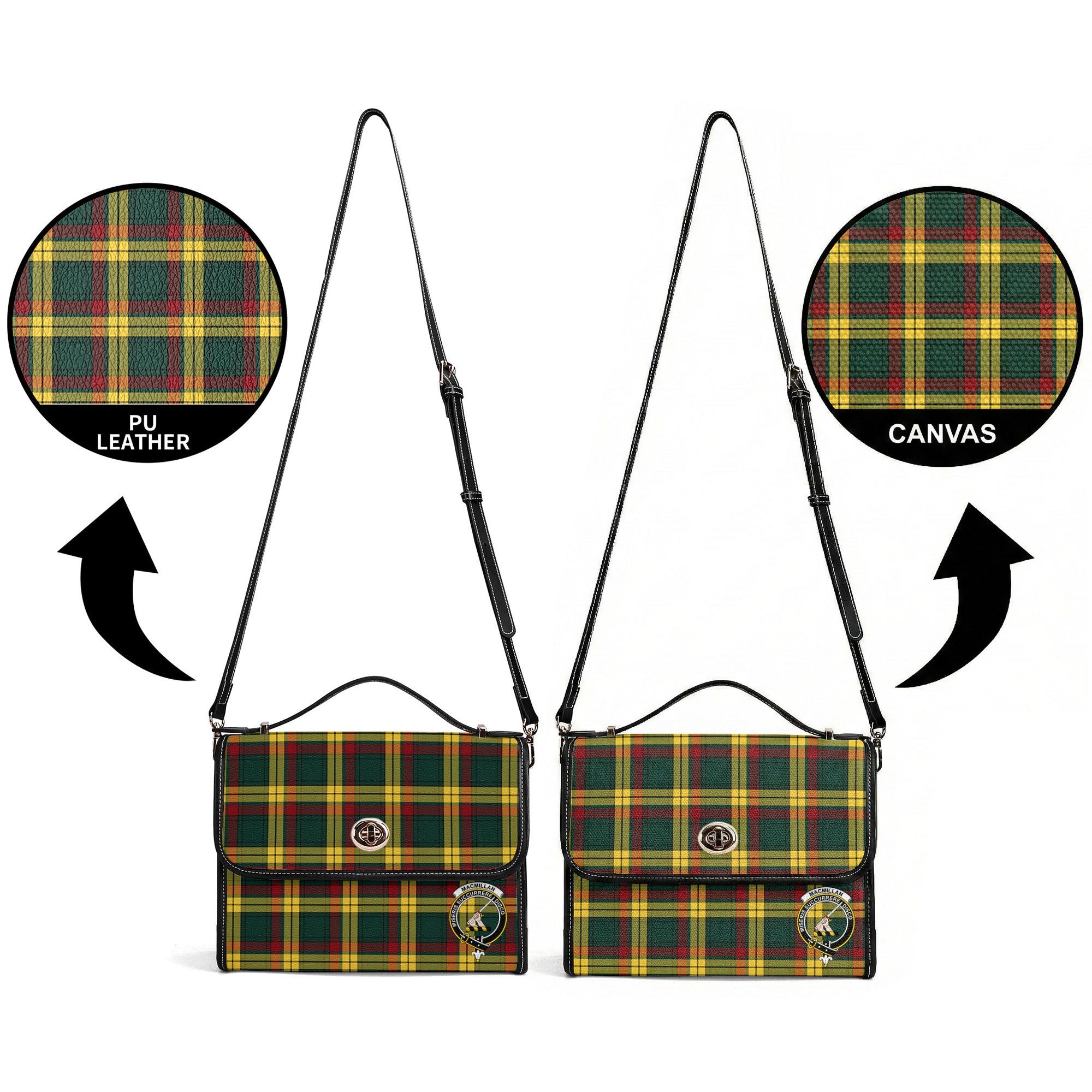 MacMillan Old Modern Tartan Crest Satchel Bag