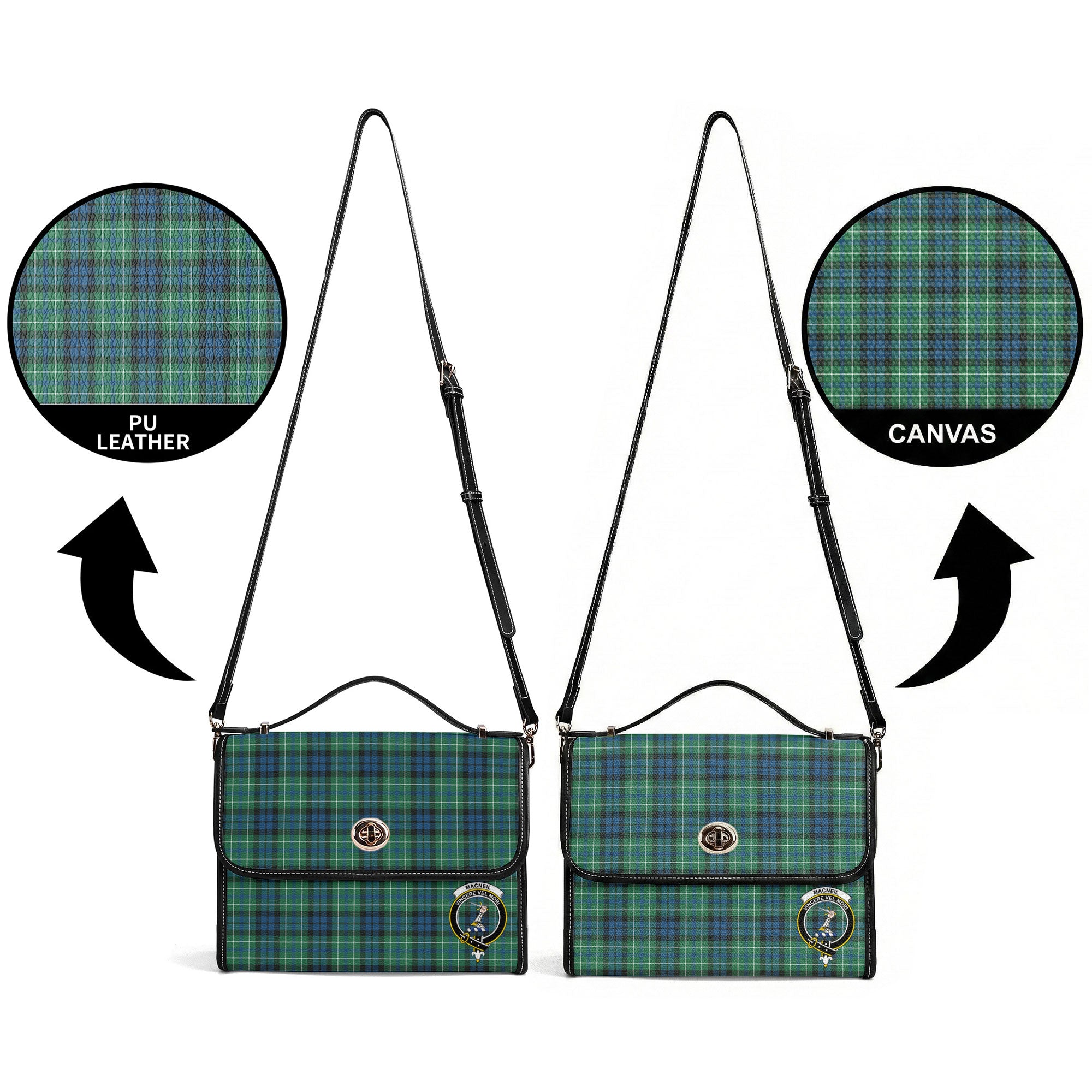 MacNeil of Colonsay Ancient Tartan Crest Satchel Bag