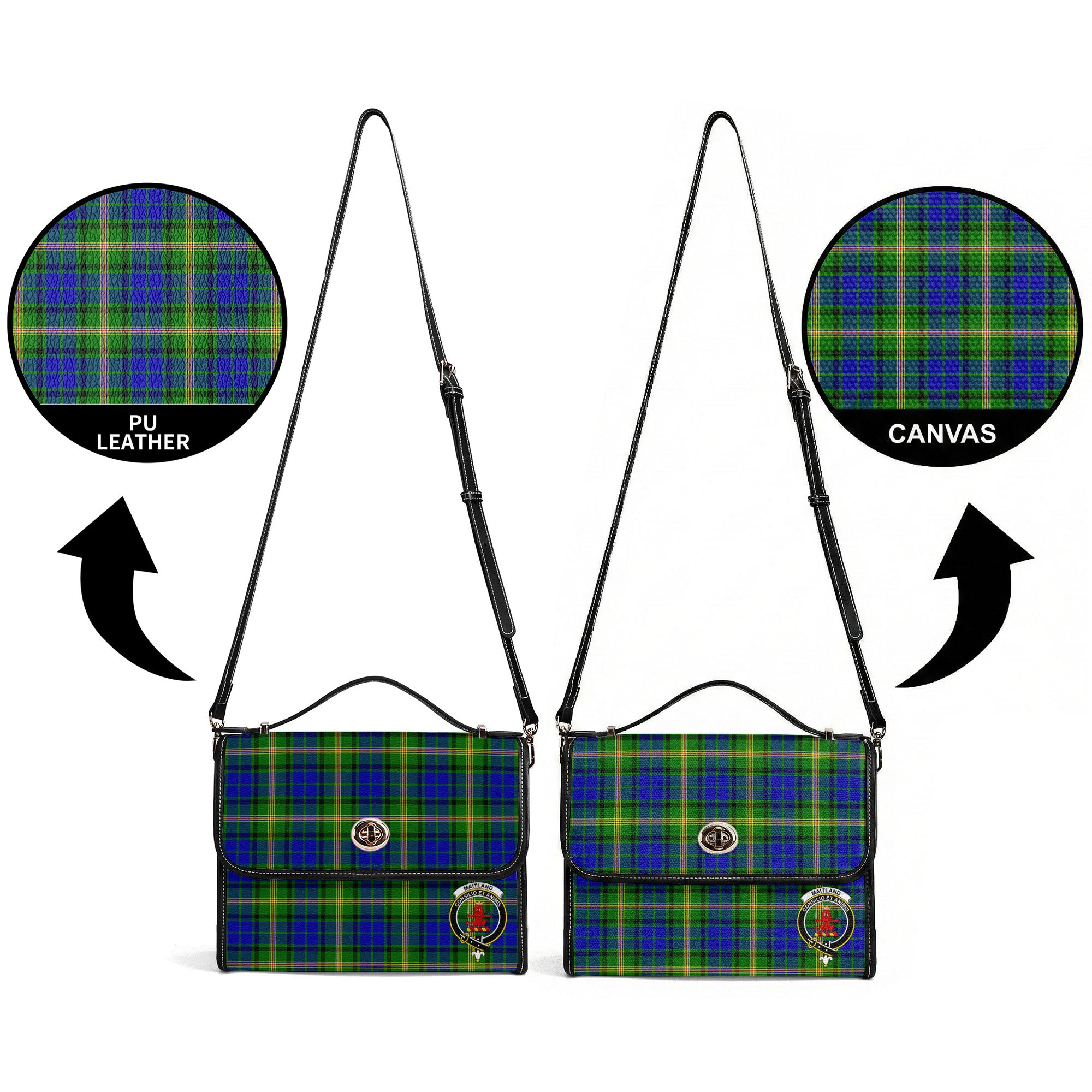 Maitland Tartan Crest Satchel Bag