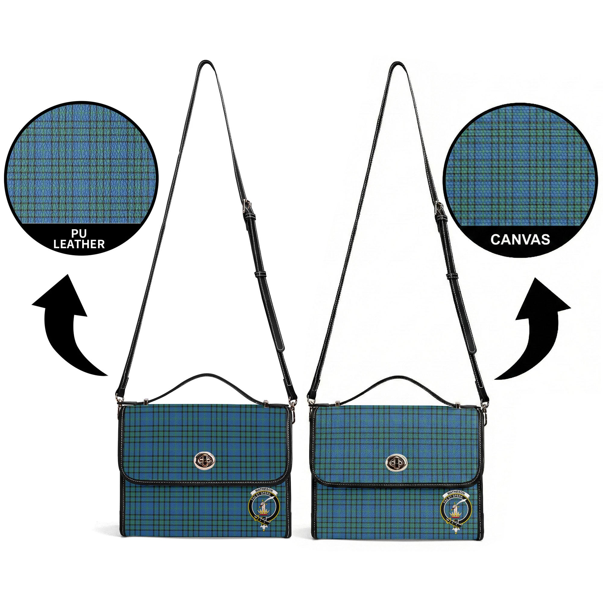 Matheson Hunting Ancient Tartan Crest Satchel Bag