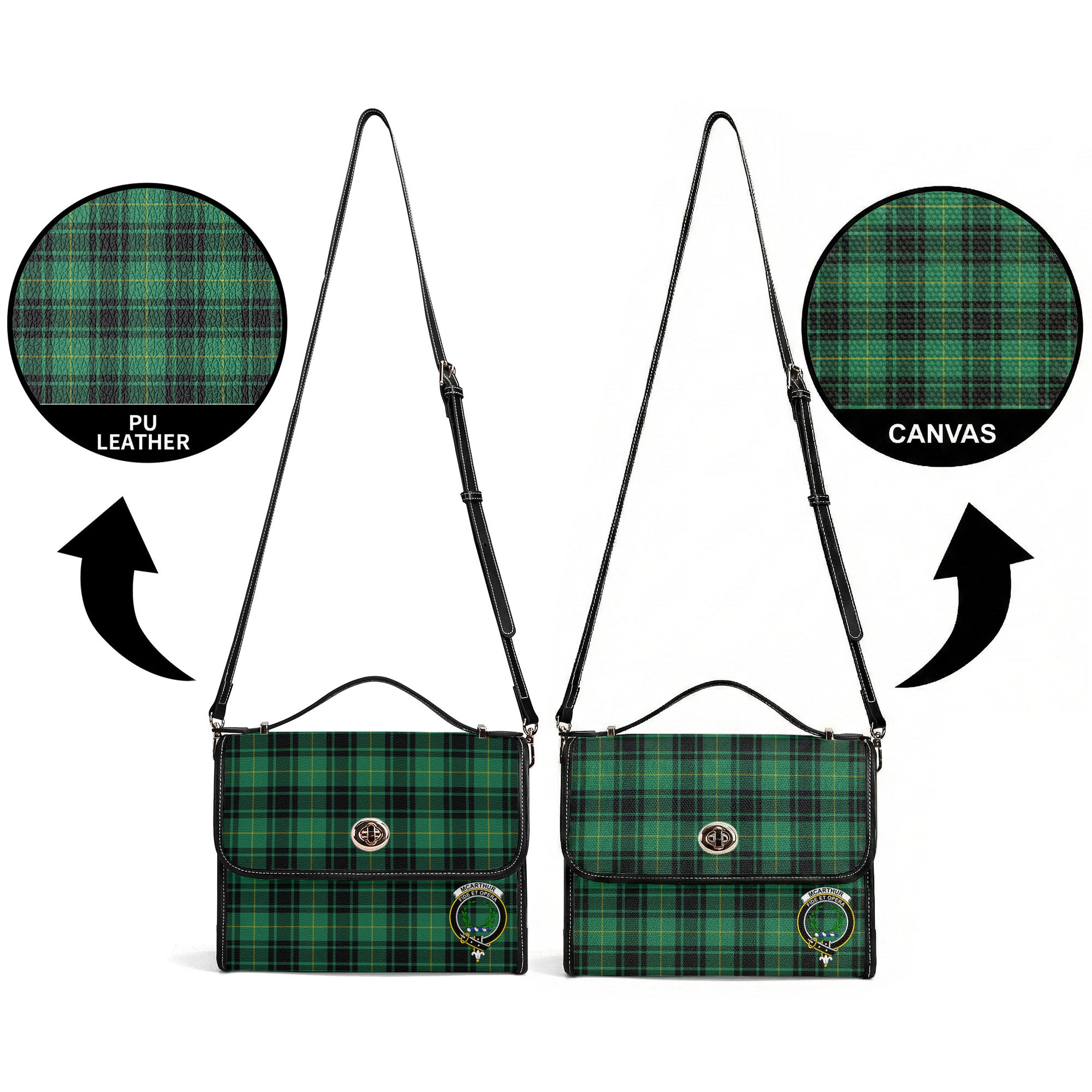 McArthur Ancient Tartan Crest Satchel Bag