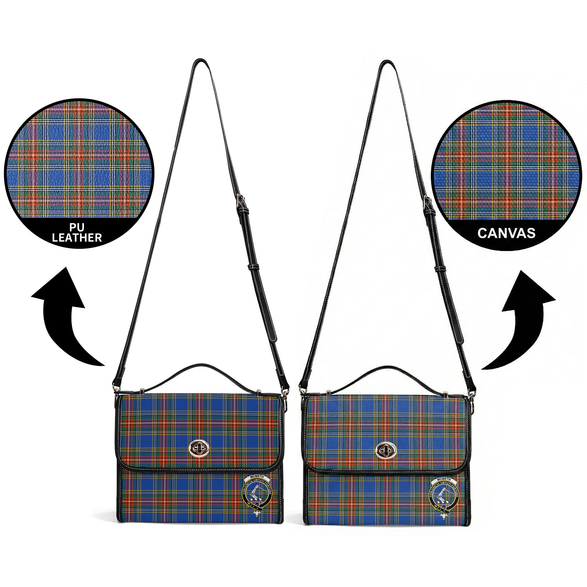 McBeth Ancient Tartan Crest Satchel Bag