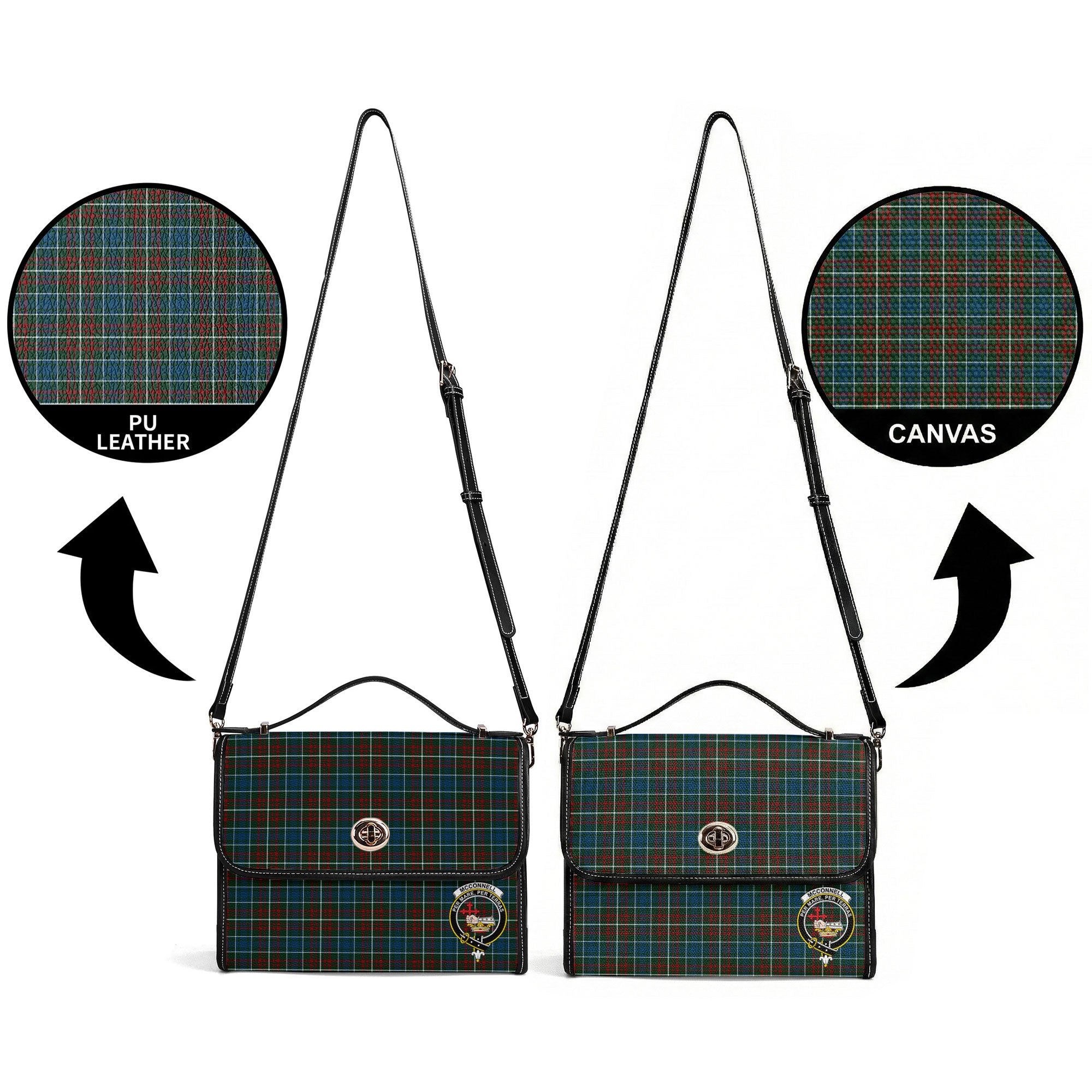 McConnell Tartan Crest Satchel Bag