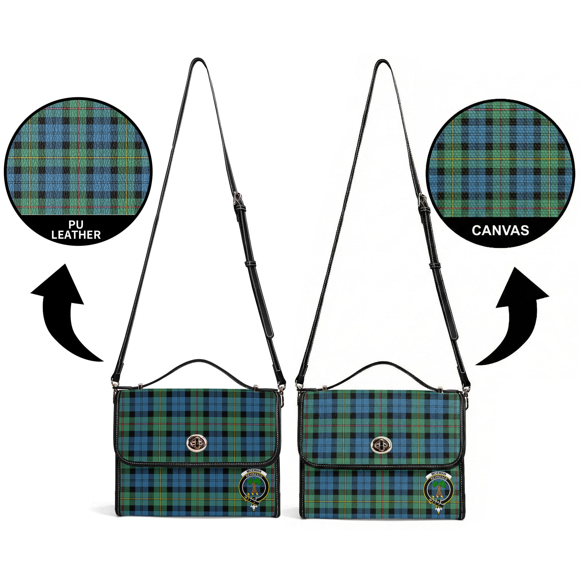 McEwan Ancient Tartan Crest Satchel Bag