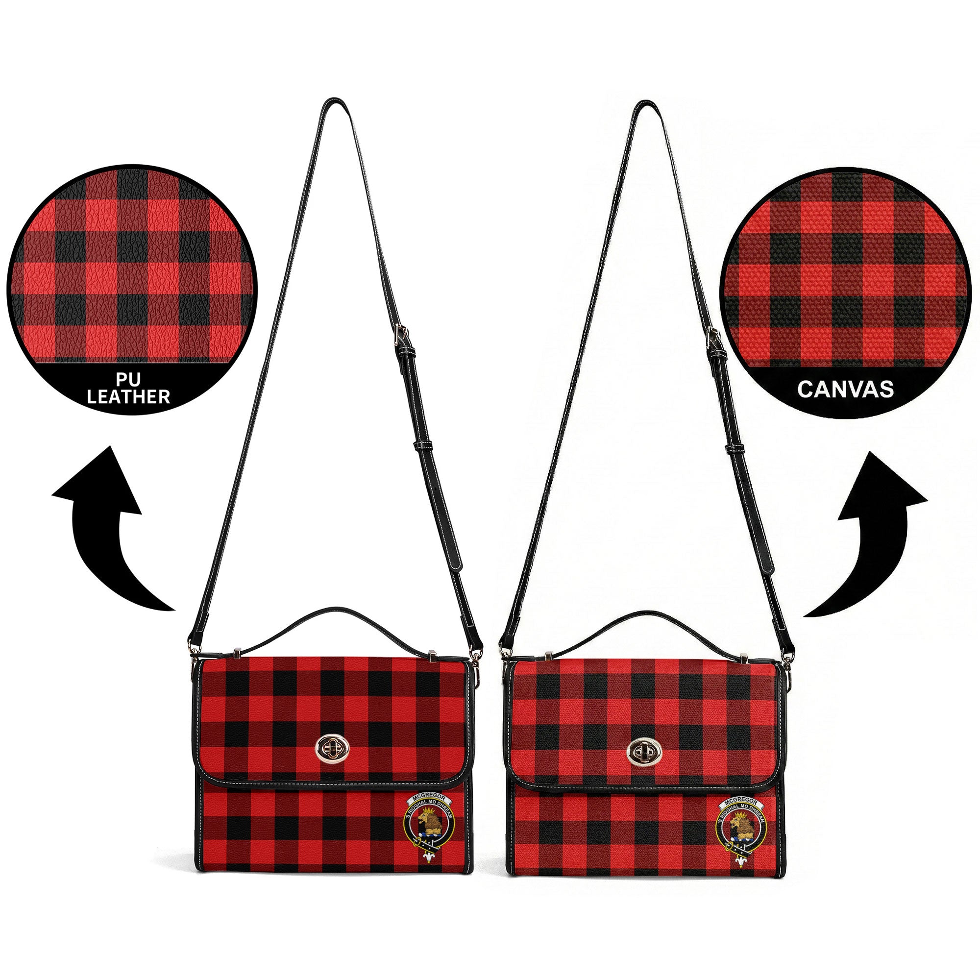 McGregor Rob Roy Modern Tartan Crest Satchel Bag